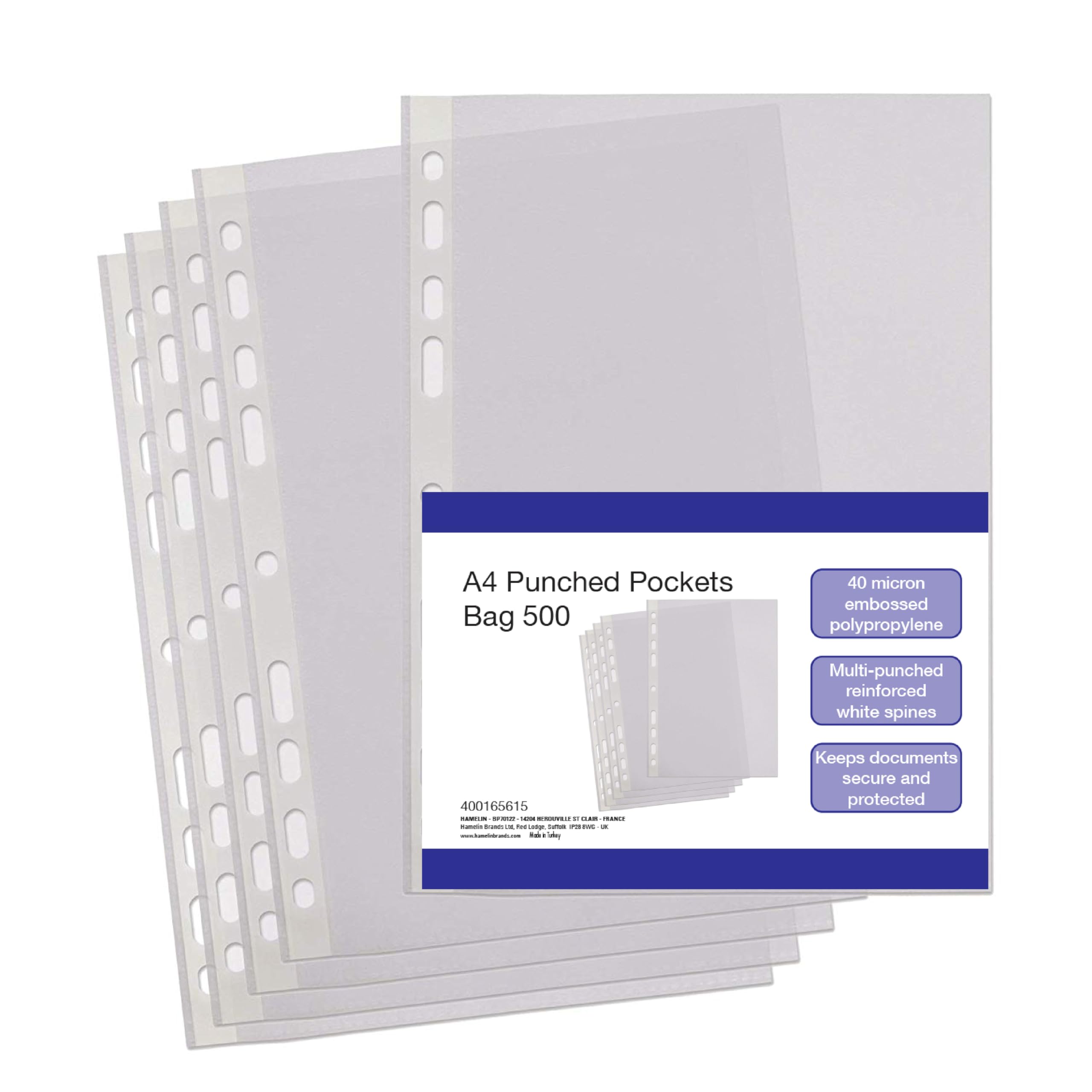 SUMMIT A4 Punched Pockets - Crystal Clear Protection | Universal Multi-Punch | Pack of 500 1