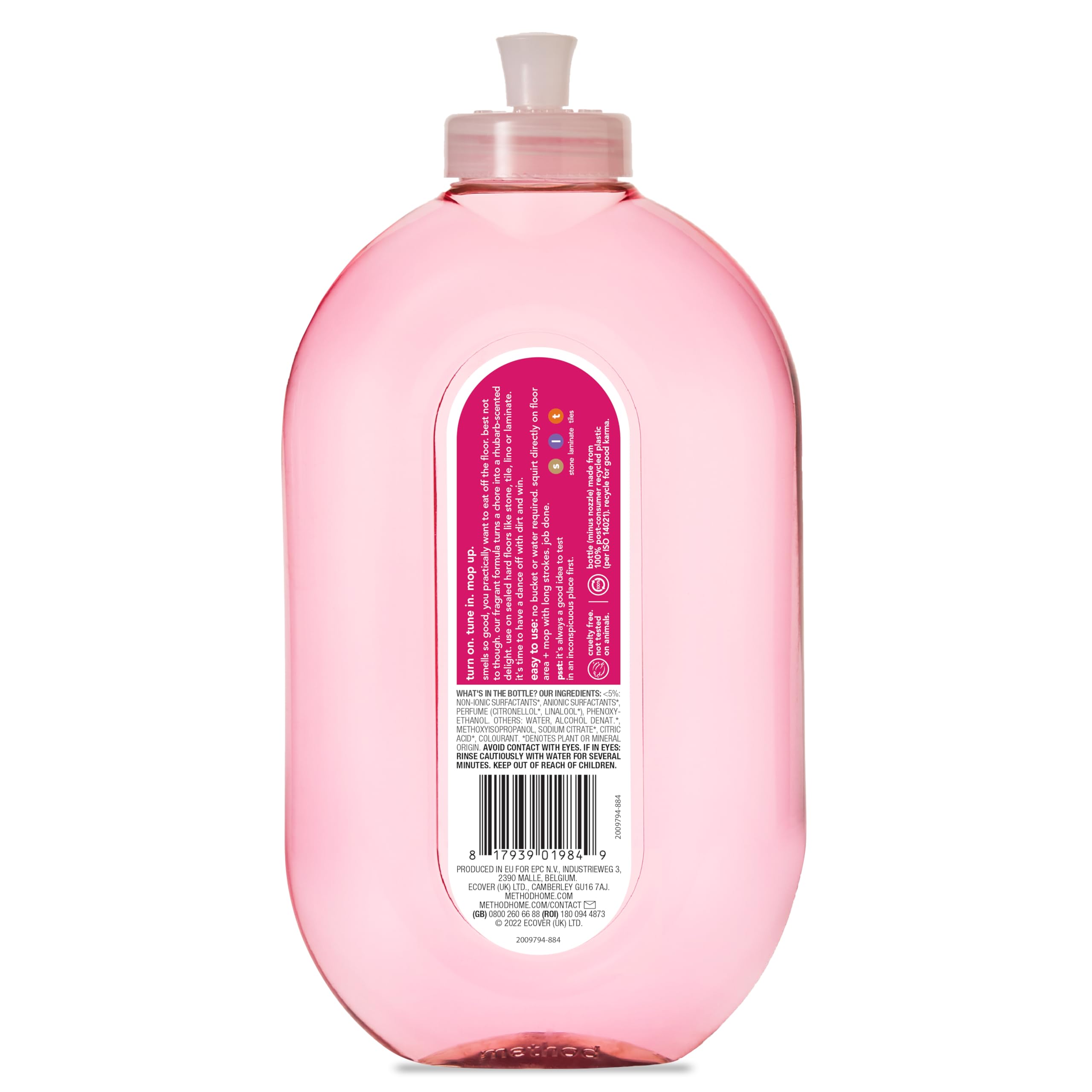 Method Floor Cleaner - Wild Rhubarb Scent, Non-Toxic Formula | 739 ml Spray
