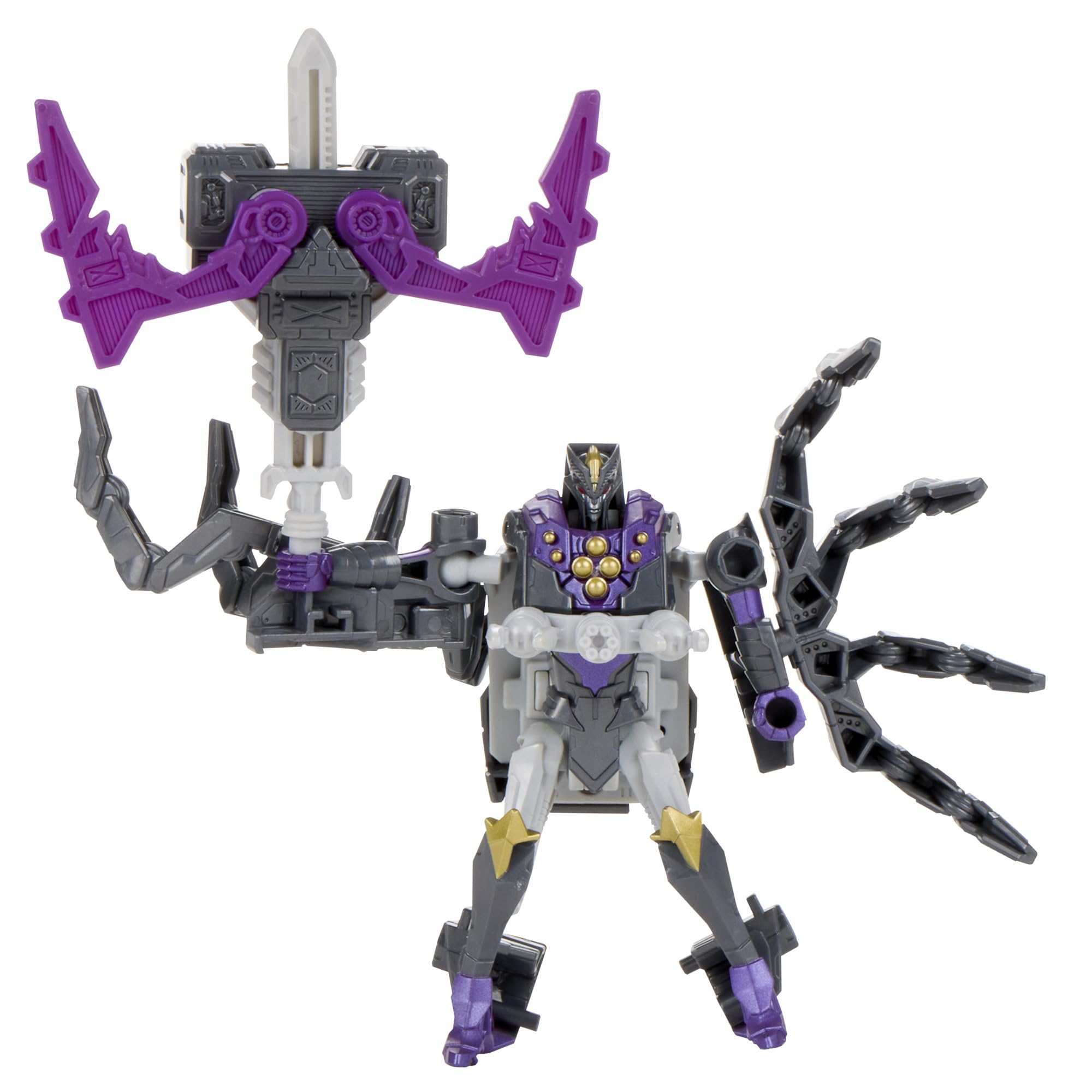 Transformers Airachnid Armored Cyber Changers Action Figure - 10-cm Robot to Spider | Hasbro 4
