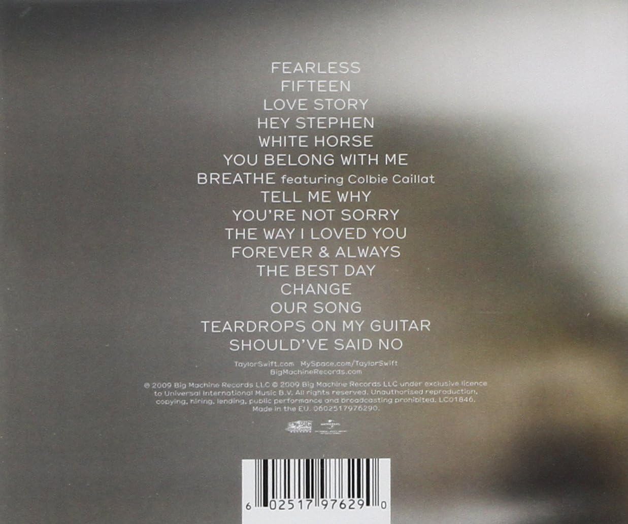 Taylor Swift - Fearless Audio CD 2