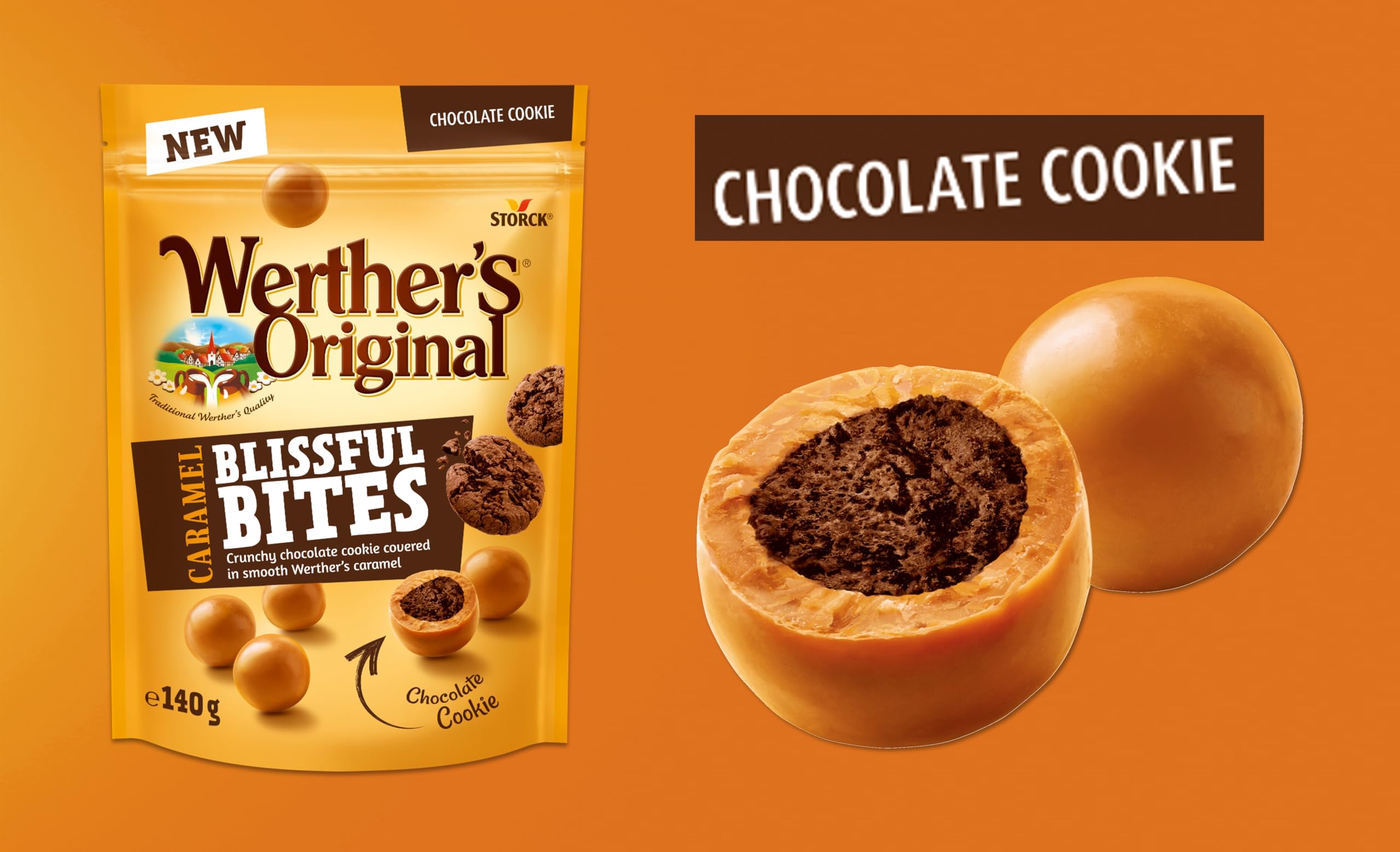 Werther's Original Caramel Blissful Bites, Sweet Caramel with Cookie Crunch, Vegetarian, 140g 5