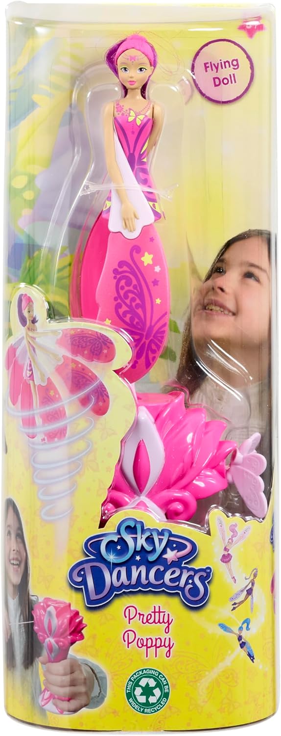 Sky Dancers: Pretty Poppy - Dazzling Flying Doll with Spinning Wings, No Batteries Required 1