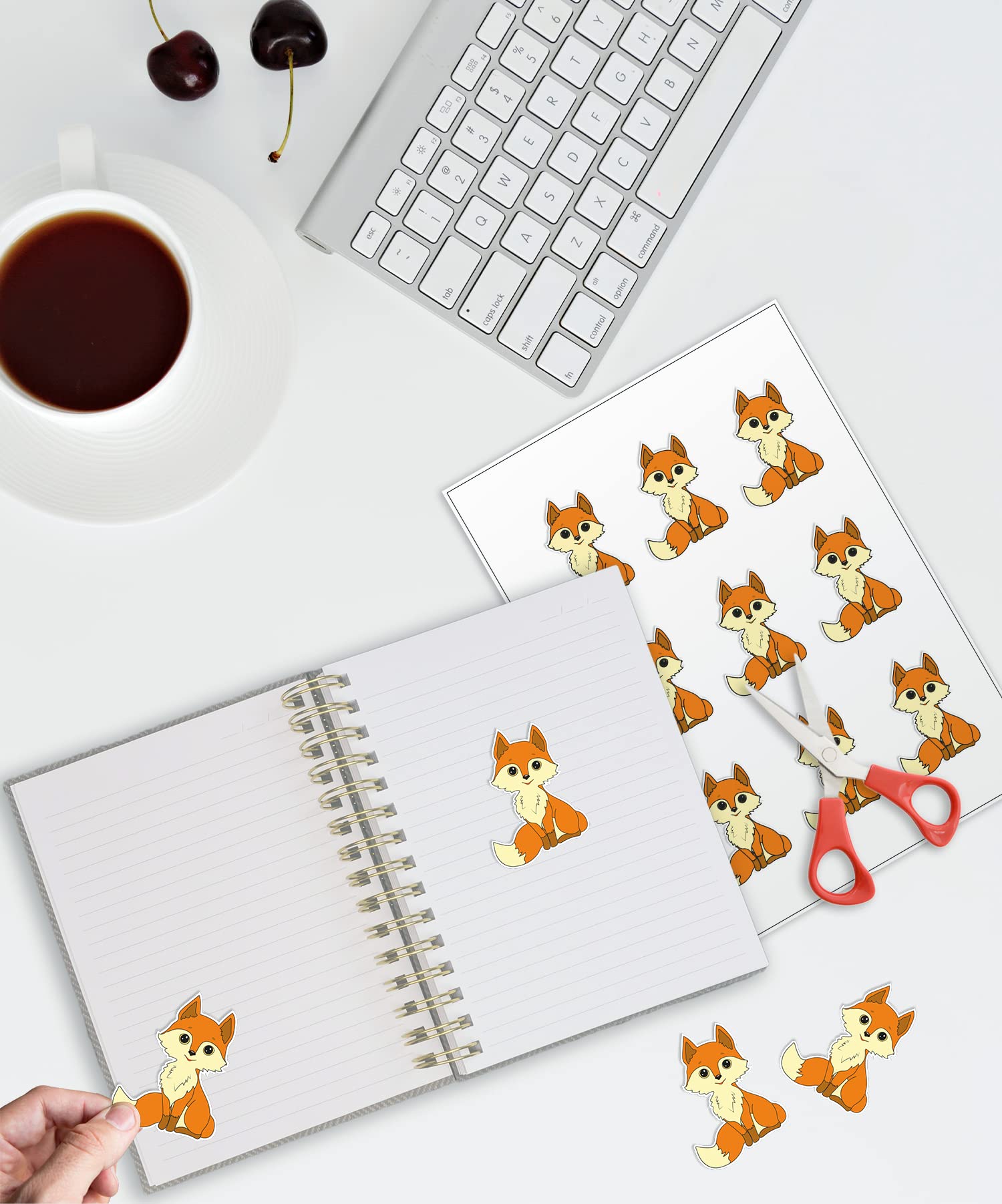 Creavvee Printable White Sticker Paper Labels - 1 Label per Sheet, 25 A4 Sheets | Inkjet/Laser Compatible 2