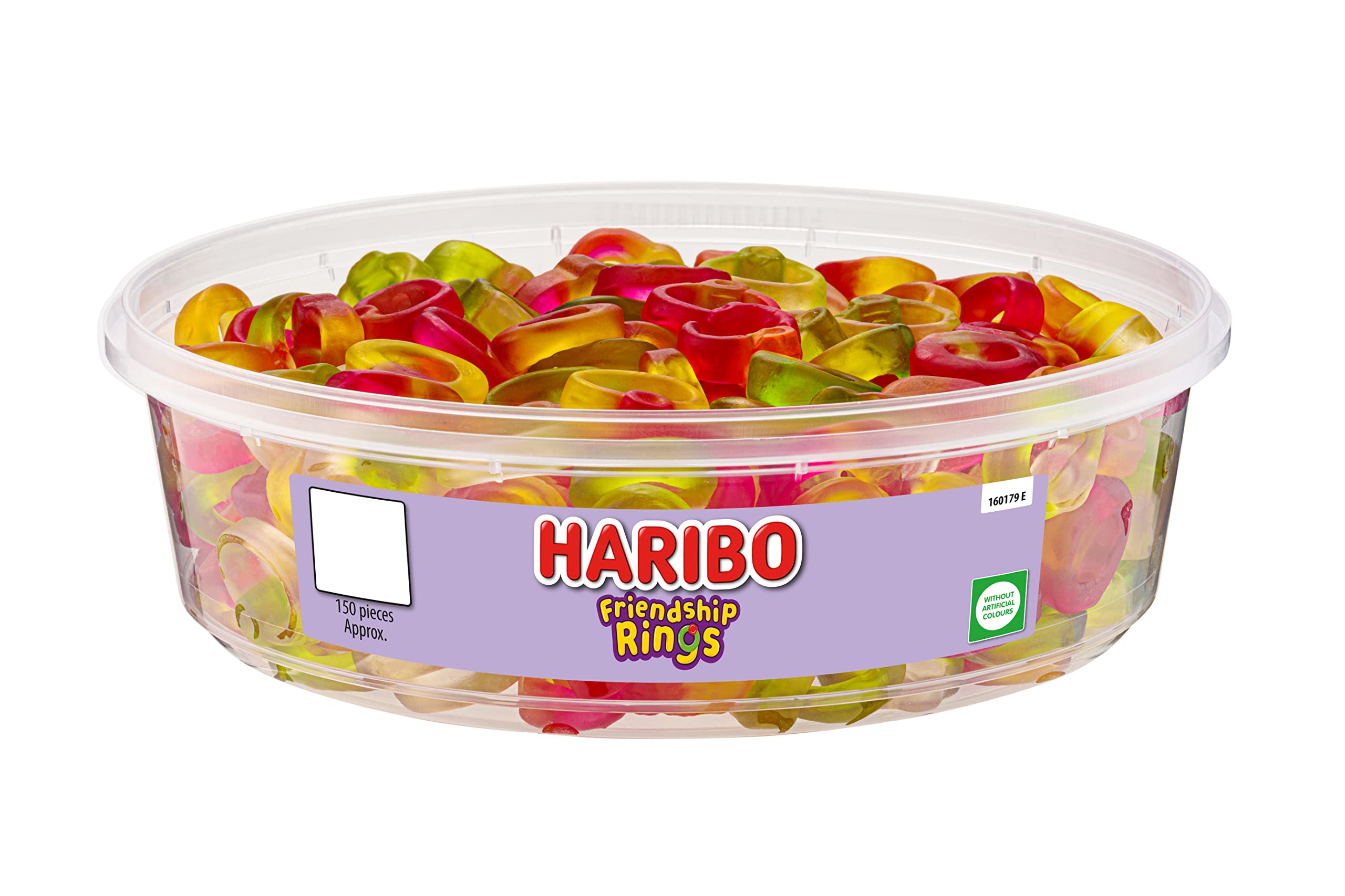 HARIBO Freundschaftsringe Fruchtgummi, 480g Becher (150 Stück)