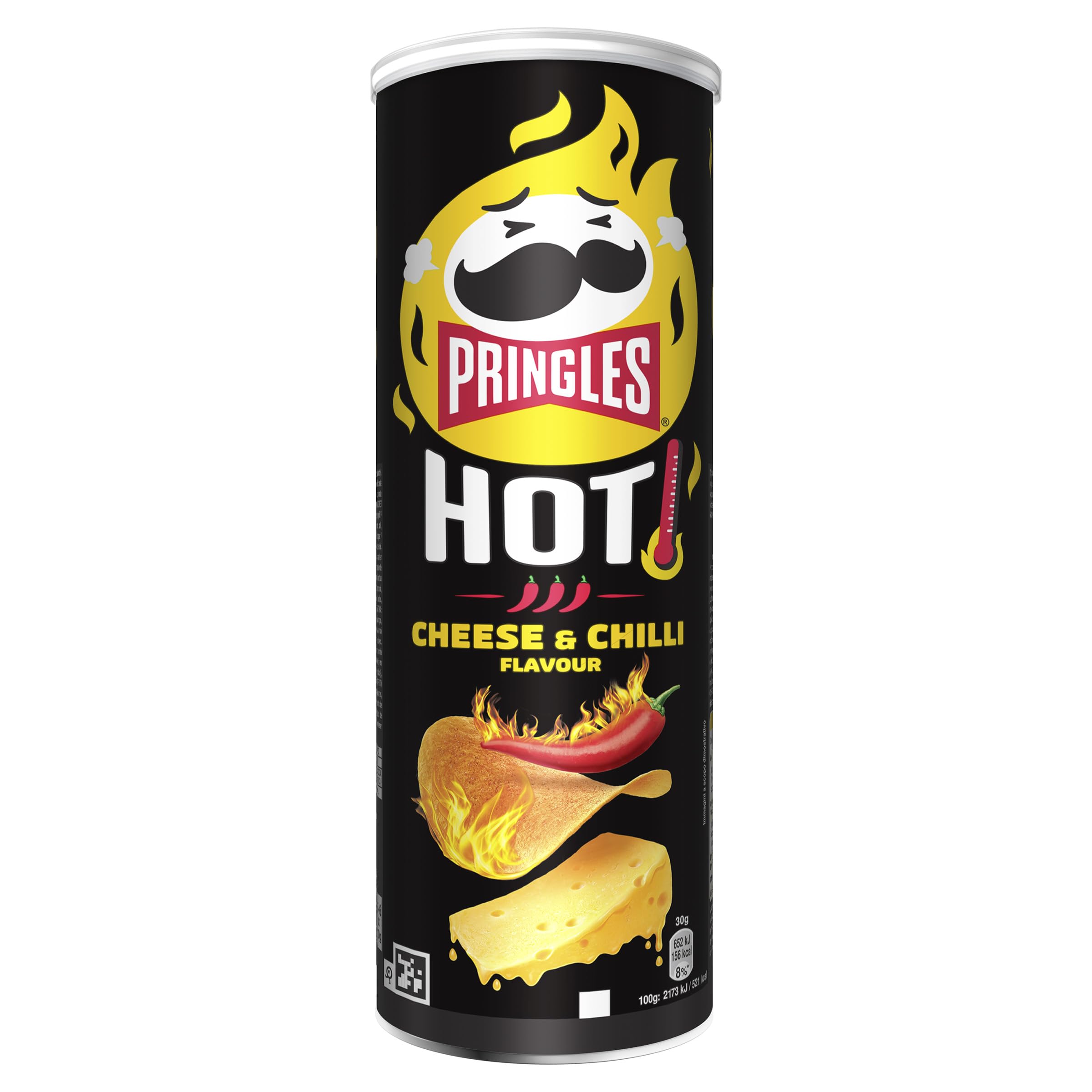 Pringles Hot Flamin’ Cheese Flavour Sharing Crisps - 160g Tube 1