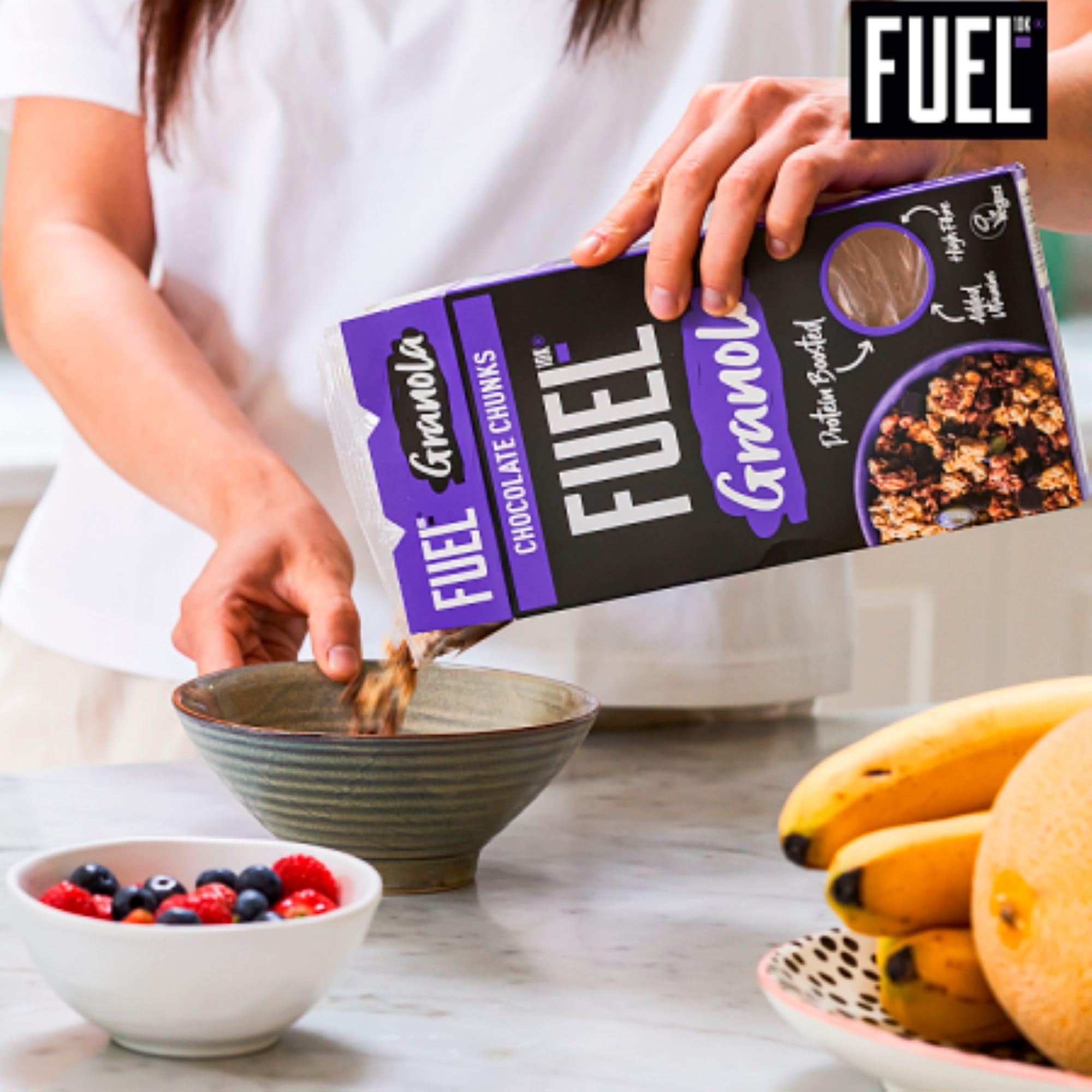 FUEL10K Chocolate Chunks Granola - High Fibre, Protein Boost | 650g 6