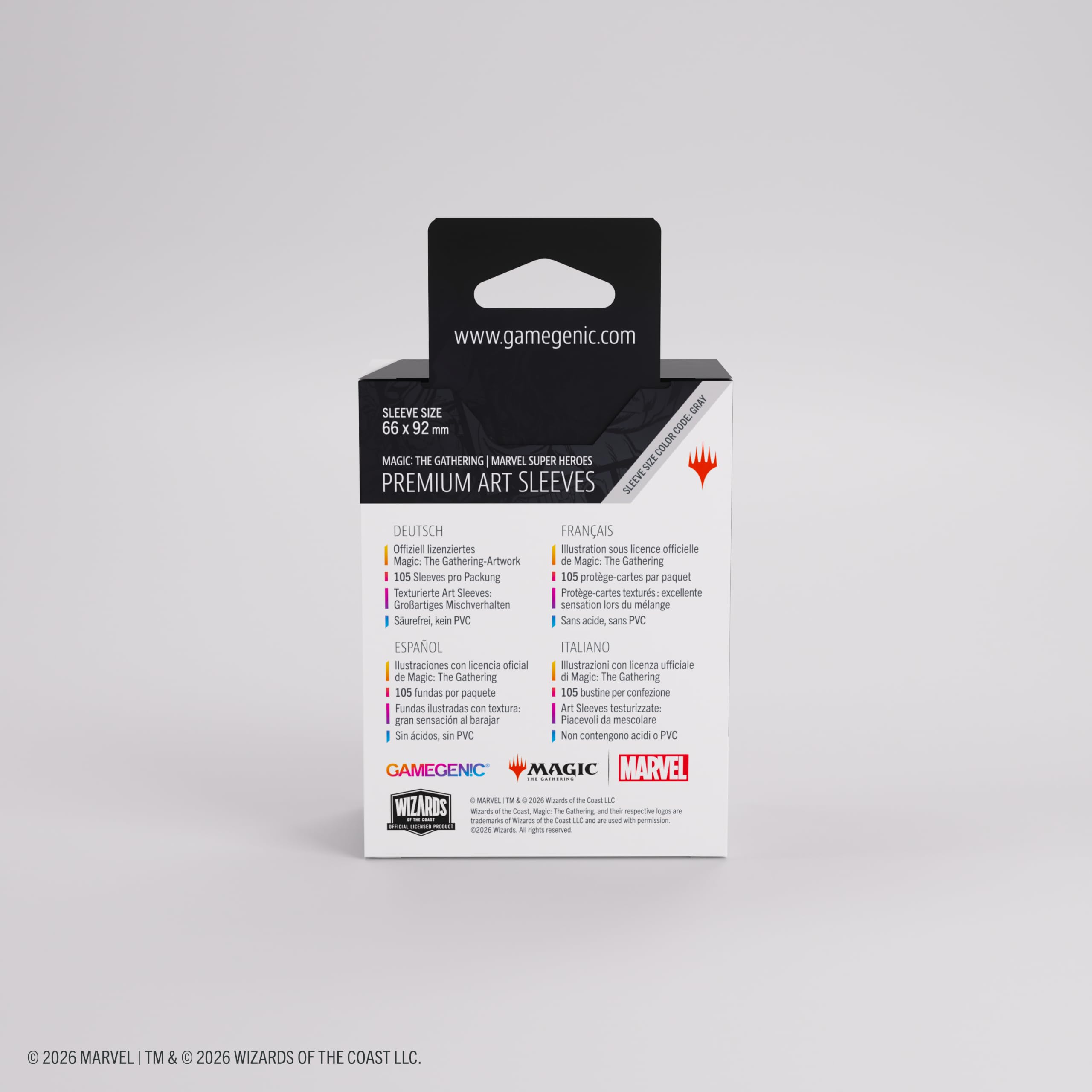 Gamegenic Premium Art Sleeves - Fantastic Four Design | 105 Sleeves | Standard Card Size 5