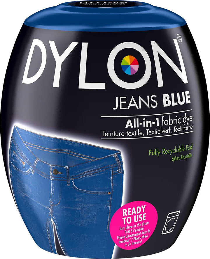 Dylon Washing Machine Fabric Dye Pod - Jeans Blue, 350g