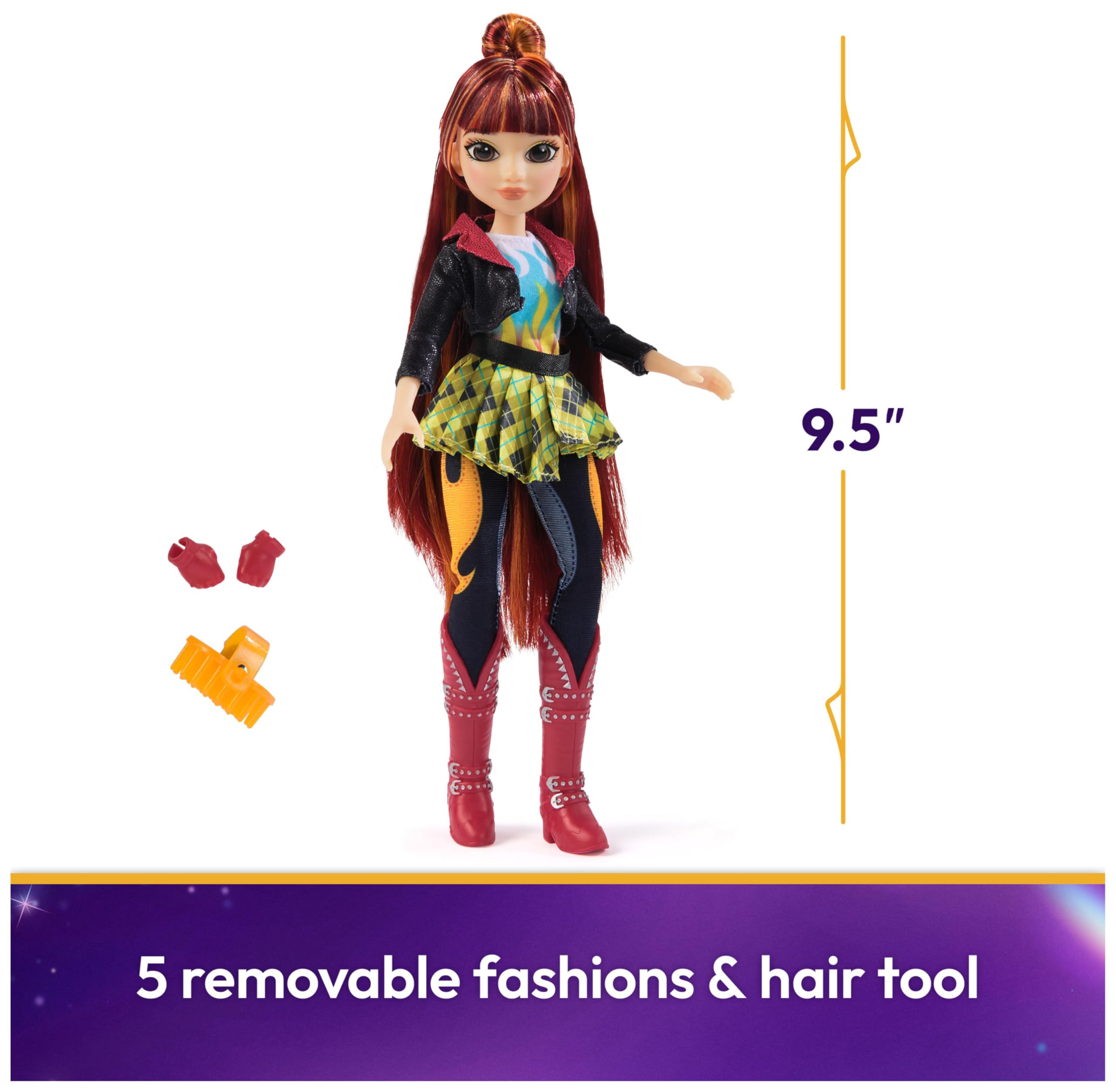 Unicorn Academy Valentina Doll - 24cm with Highlighted Hair & 5 Fashion Accessories 2
