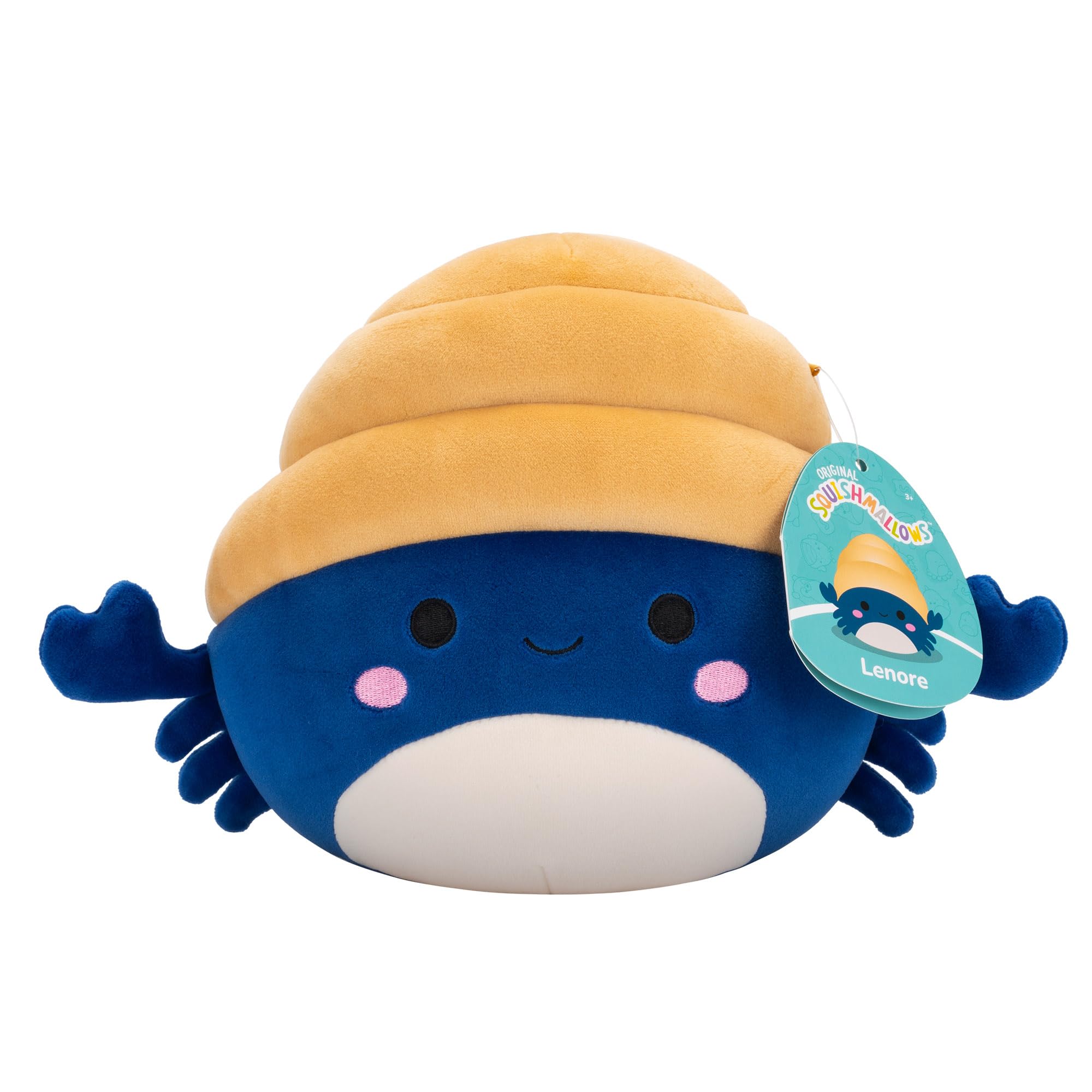 Squishmallows 7.5 Inch Plush - Lenore the Navy and Tan Hermit Crab 6