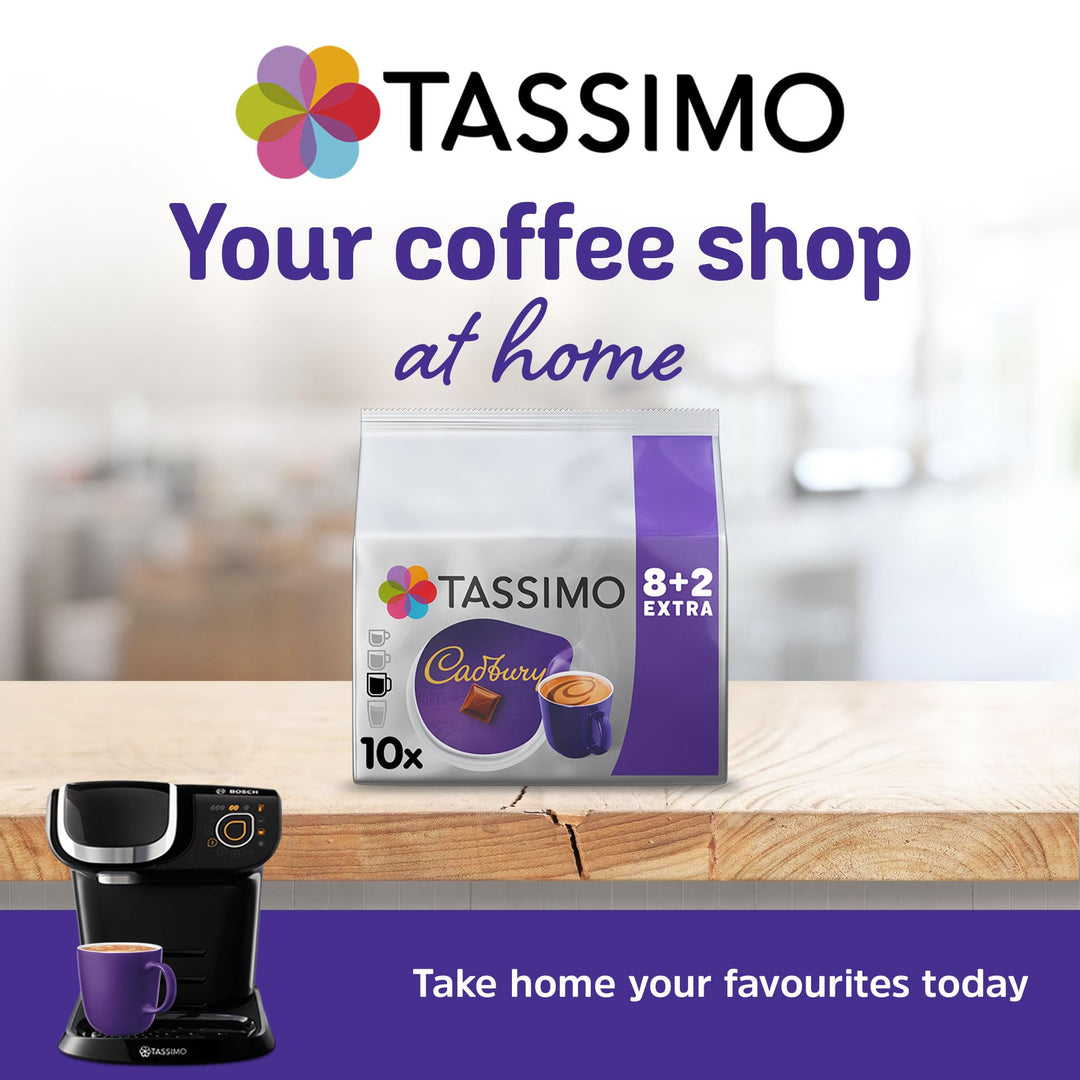 Cadbury - Tassimo Hot Chocolate Pods (Pack of 5, 50 Drinks)