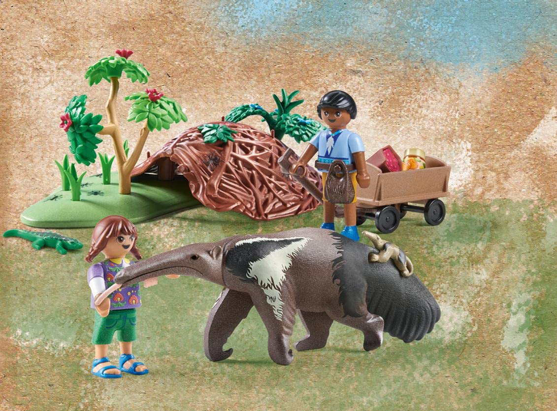 Playmobil 71012 Wiltopia Anteater Care Playset - 39-Piece Animal Rescue Toy for Kids 8