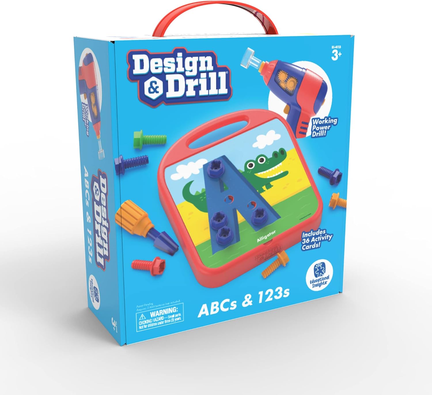 Learning Resources Design & Drill ABCs & 123s - Educational Building Playset for Ages 3+ 1
