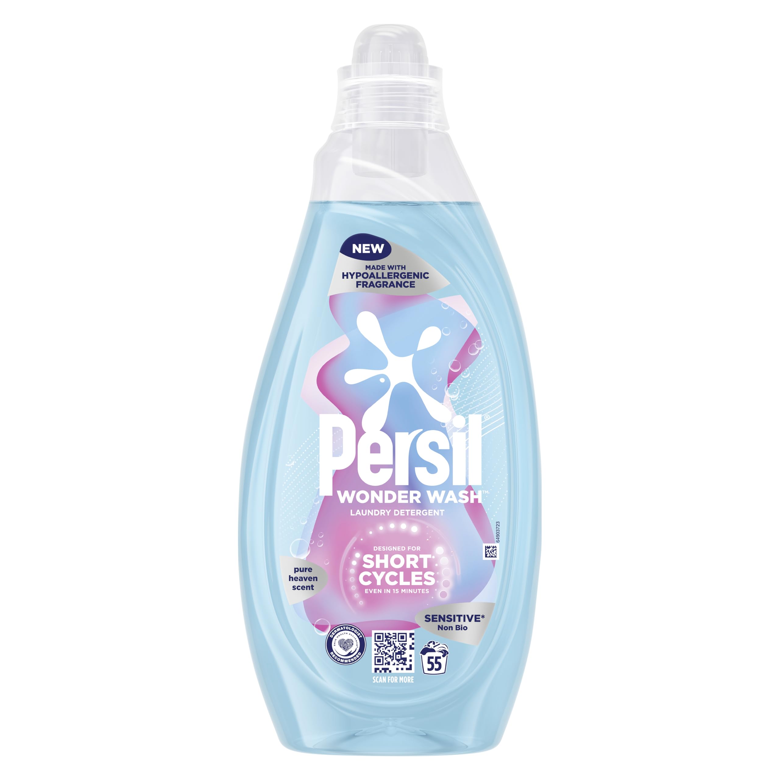 Persil Wonder Wash Sensitive Non Bio Liquid Detergent - Gentle on Skin | 1.49 L | 15 Minute Wash 1