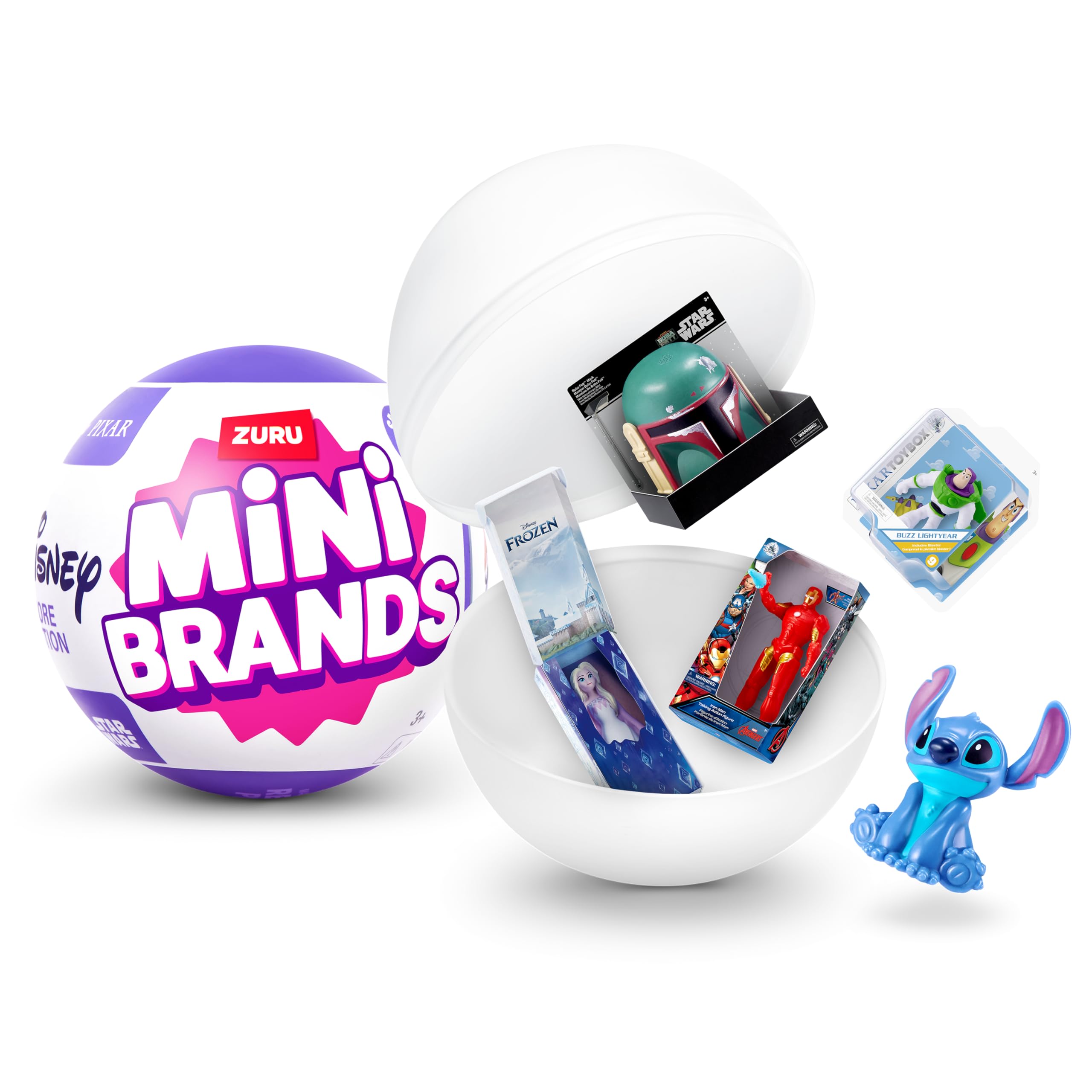 Mini Brands Disney Minis Series 3 - 5 Mystery Collectibles | Recycled Plastic Capsule 1