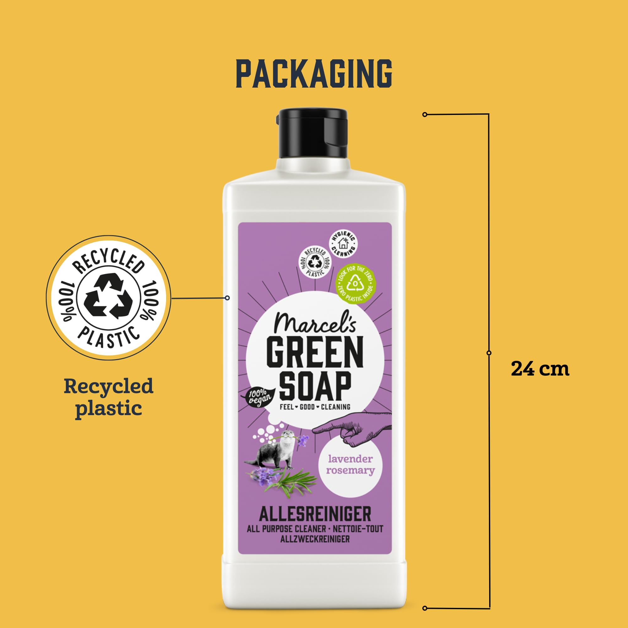 Marcel's Green Soap All Purpose Cleaner - Lavender & Rosemary Scent | 750 ml | Vegan & Microplastic-Free 5