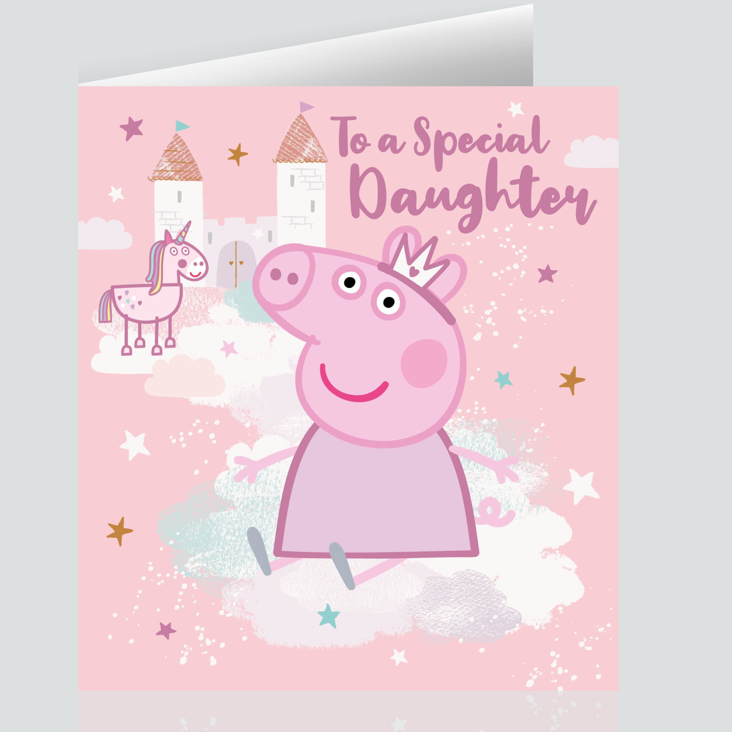 Danilo Promotions LTD Peppa Pig Birthday Card for Daughter | Pink | 7 x 6 Size 4