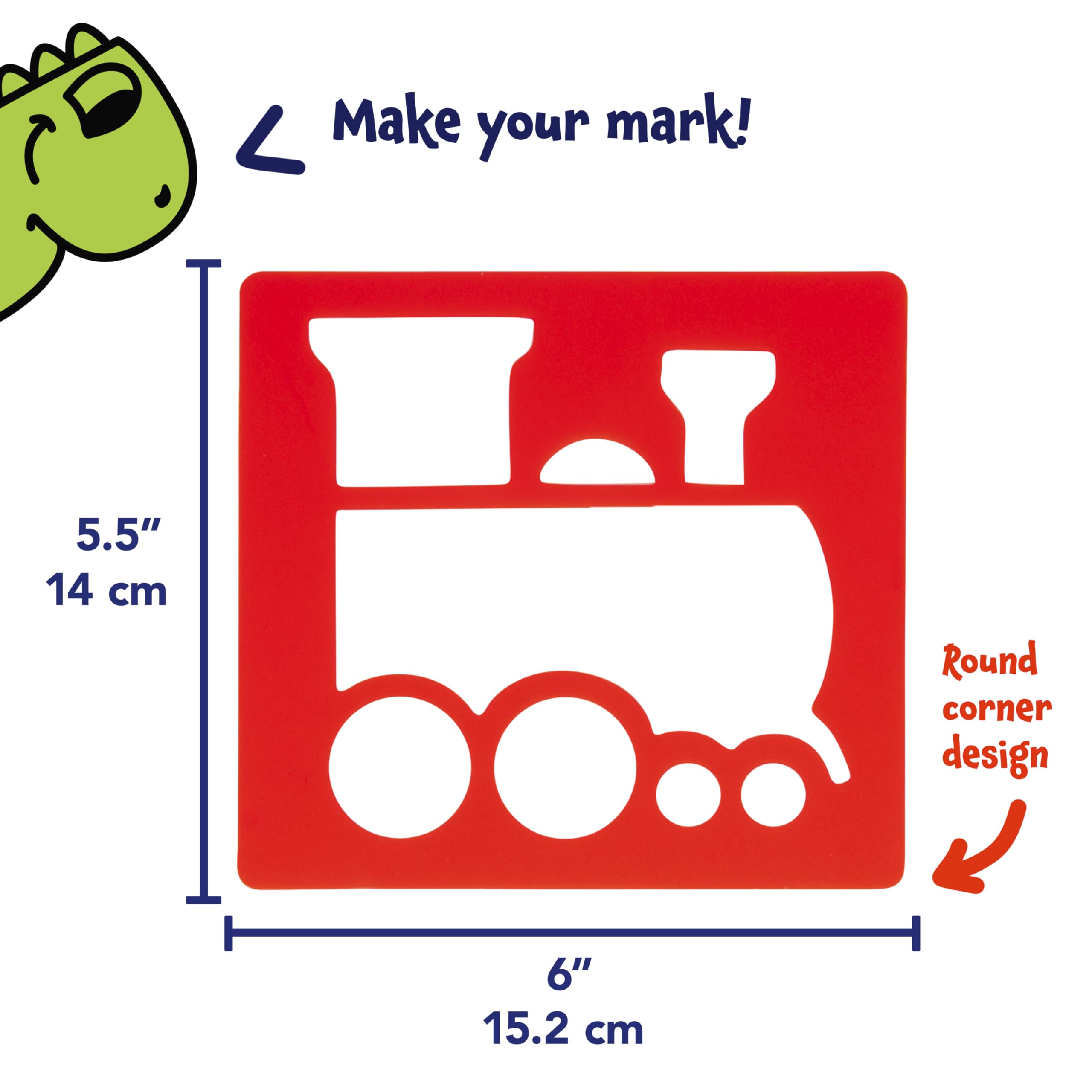 READY 2 LEARN Transportation Plastic Stencils Set of 6 | Washable | 15 cm x 14.5 cm 3