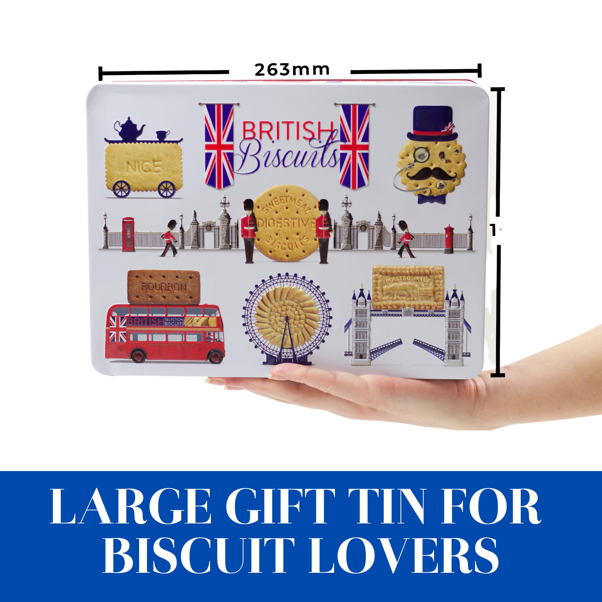 The Silver Crane co. British Biscuits Gift Set - 350g Assorted Traditional Biscuits in Collectible Tin 6