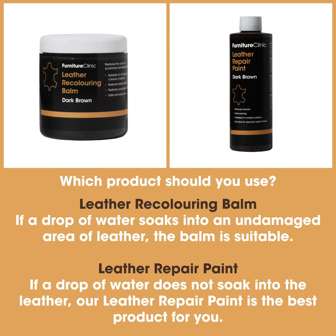 Furniture Clinic Leather Recolouring Balm - Dark Brown for Sofas, Car Seats, Shoes & Bags