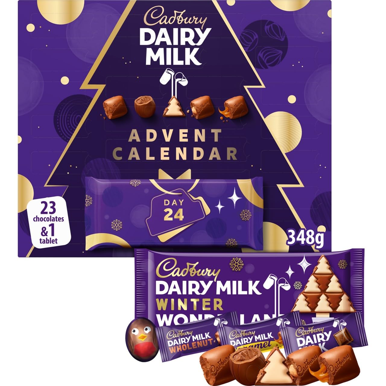 Cadbury Festive Chocolate Advent Calendar - 24-Day Countdown with Dairy Milk Chocolate 1
