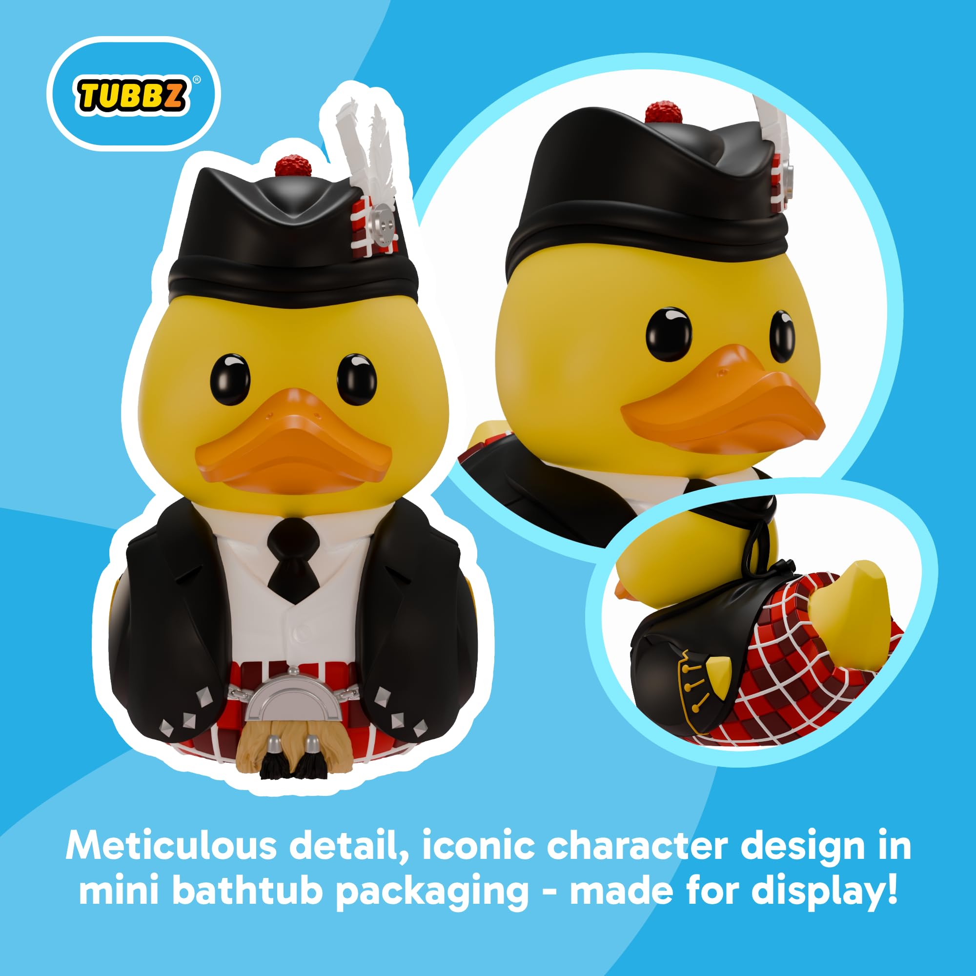 TUBBZ Mini Collectible Figure - Travel Scotland Cosplaying Rubber Duck | 5cm Vinyl 2