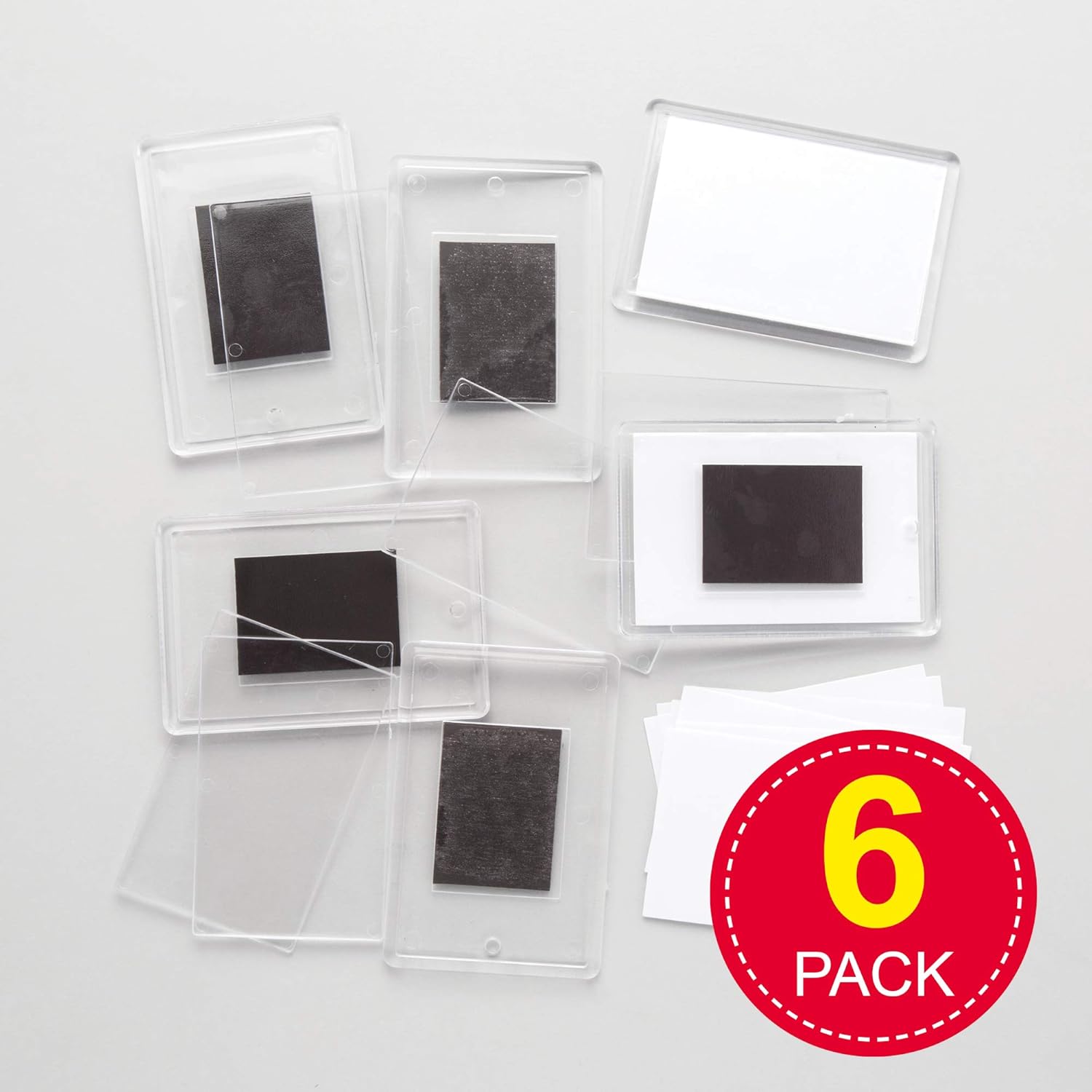 Baker Ross Design Your Own Magnet Kit - 6-Pack Transparent Magnets for Kids' Craft & Personalization 2