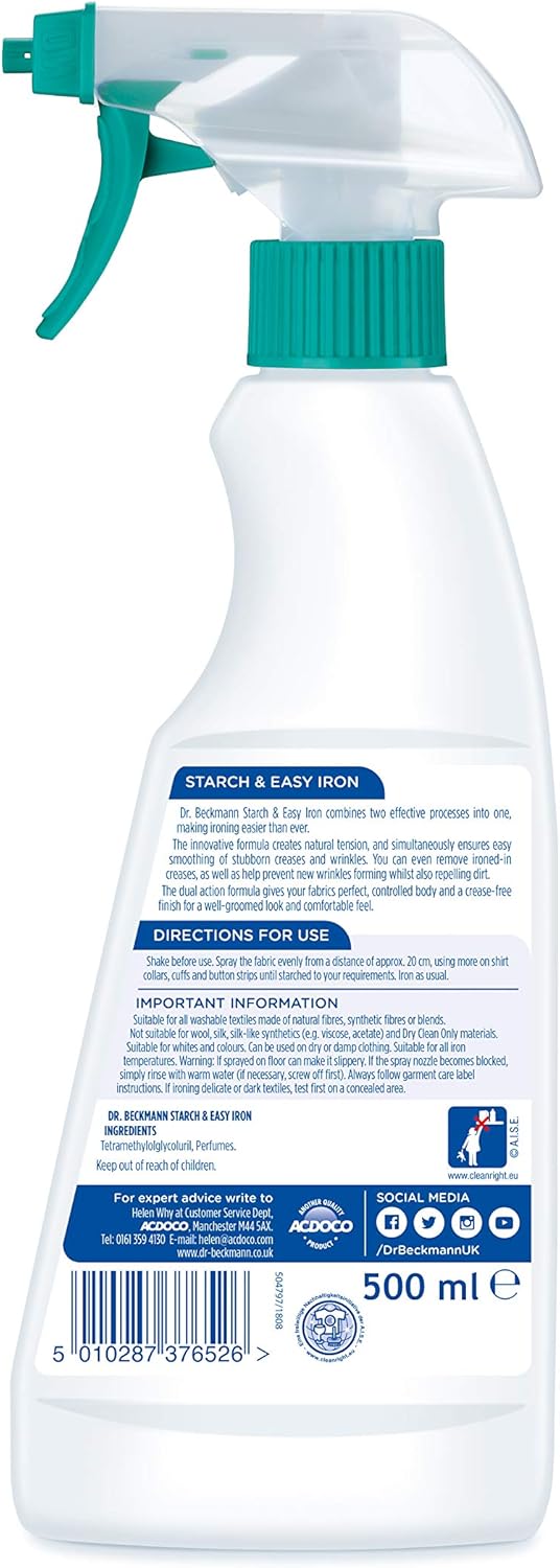 Dr. Beckmann - Starch & Easy Iron Spray for Smooth, Crisp Finish 5