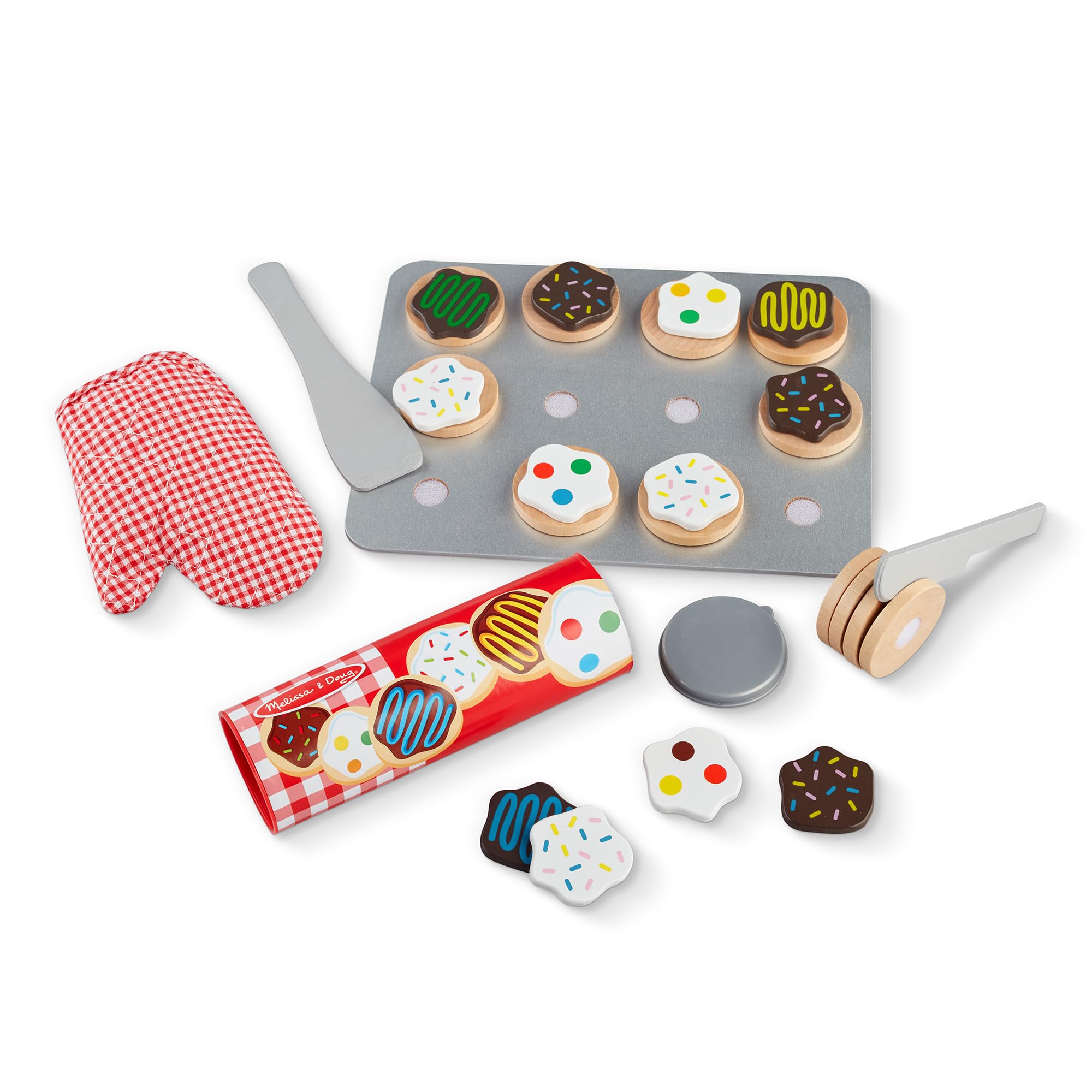 Melissa & Doug Slice and Bake Wooden Cookie Play Food Set | Ages 3-5 | Includes 12 Cookies 1