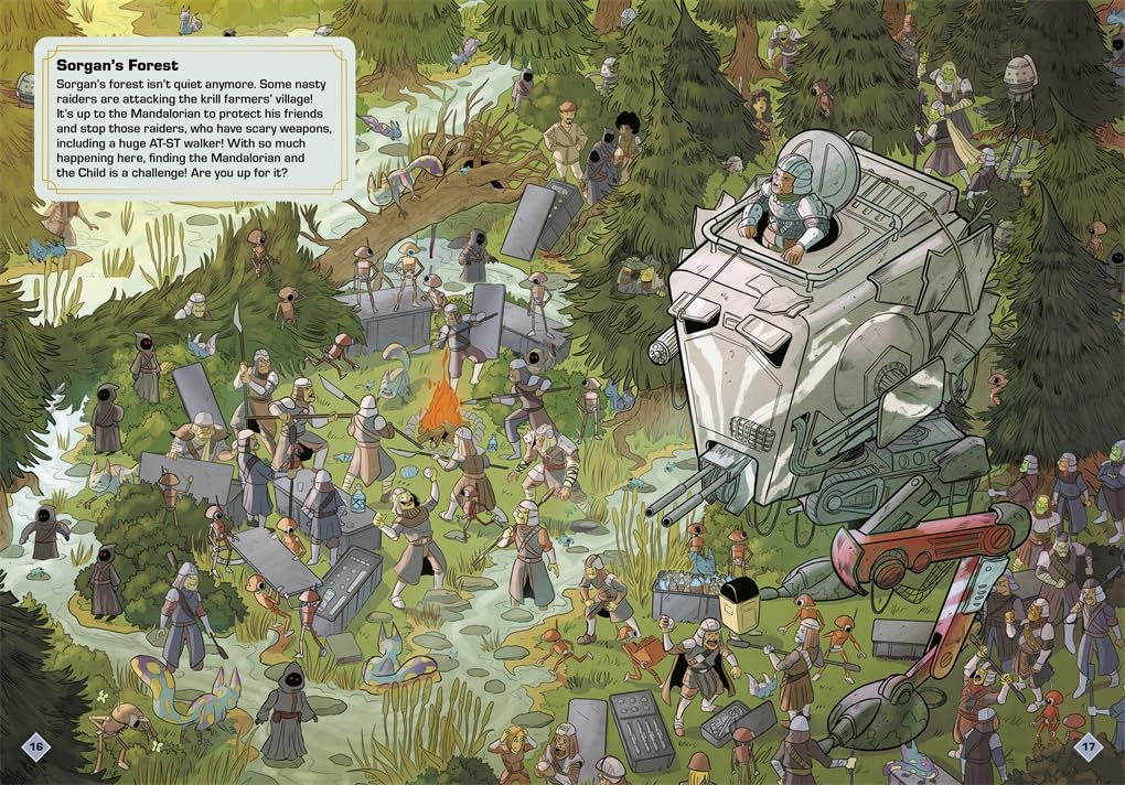 Studio Press Star Wars: Where are The Mandalorian and Grogu? Search and Find Activity Book | Ages 5-12