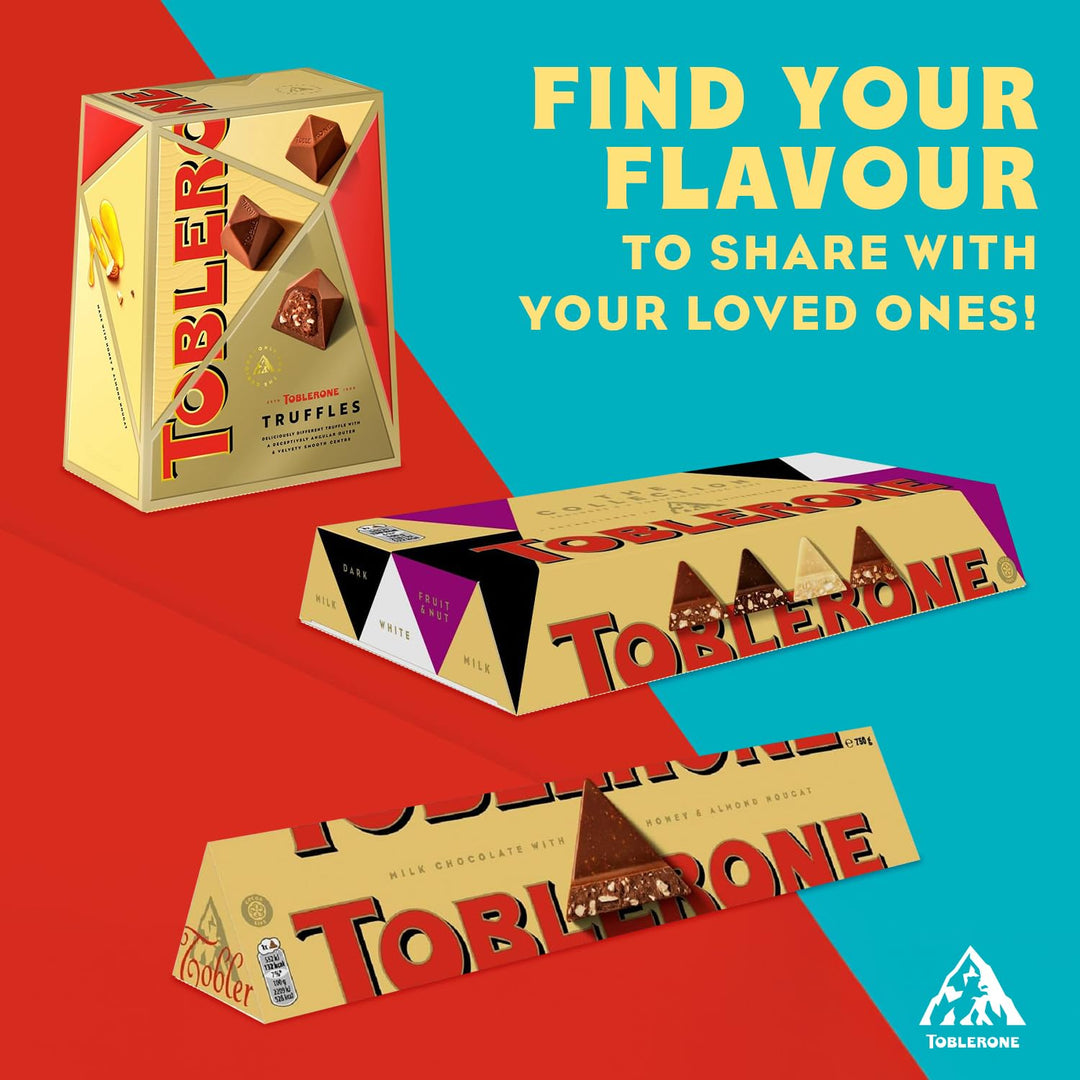 Toblerone Golden Milk Chocolate, Honey and Almond Nougat Large Gift Bar 340g