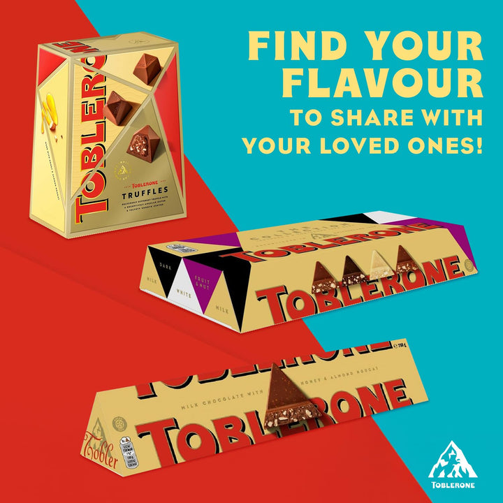 Toblerone Golden Milk Chocolate, Honey and Almond Nougat Large Gift Bar 340g