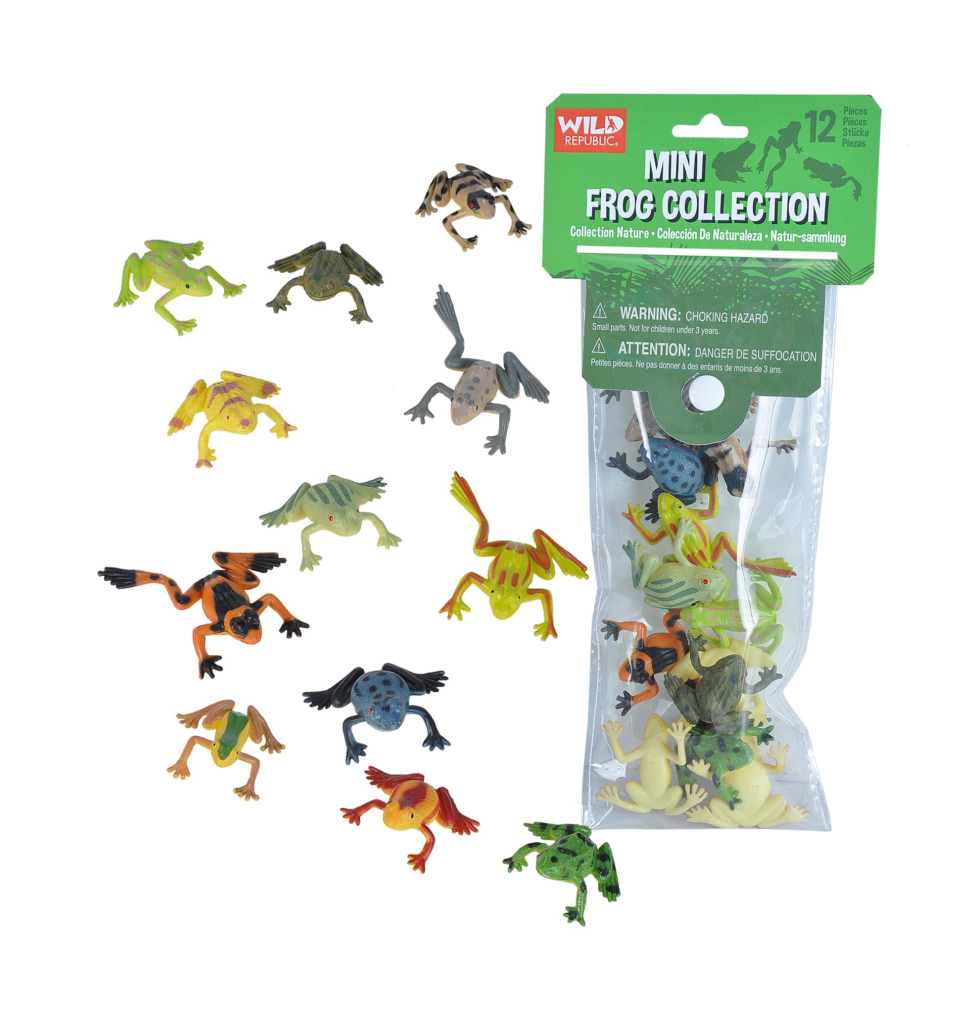 WILD REPUBLIC Mini Frog Play Figure - Plastic Animal Toy | Ages 3+ | 3-4 Inches 1
