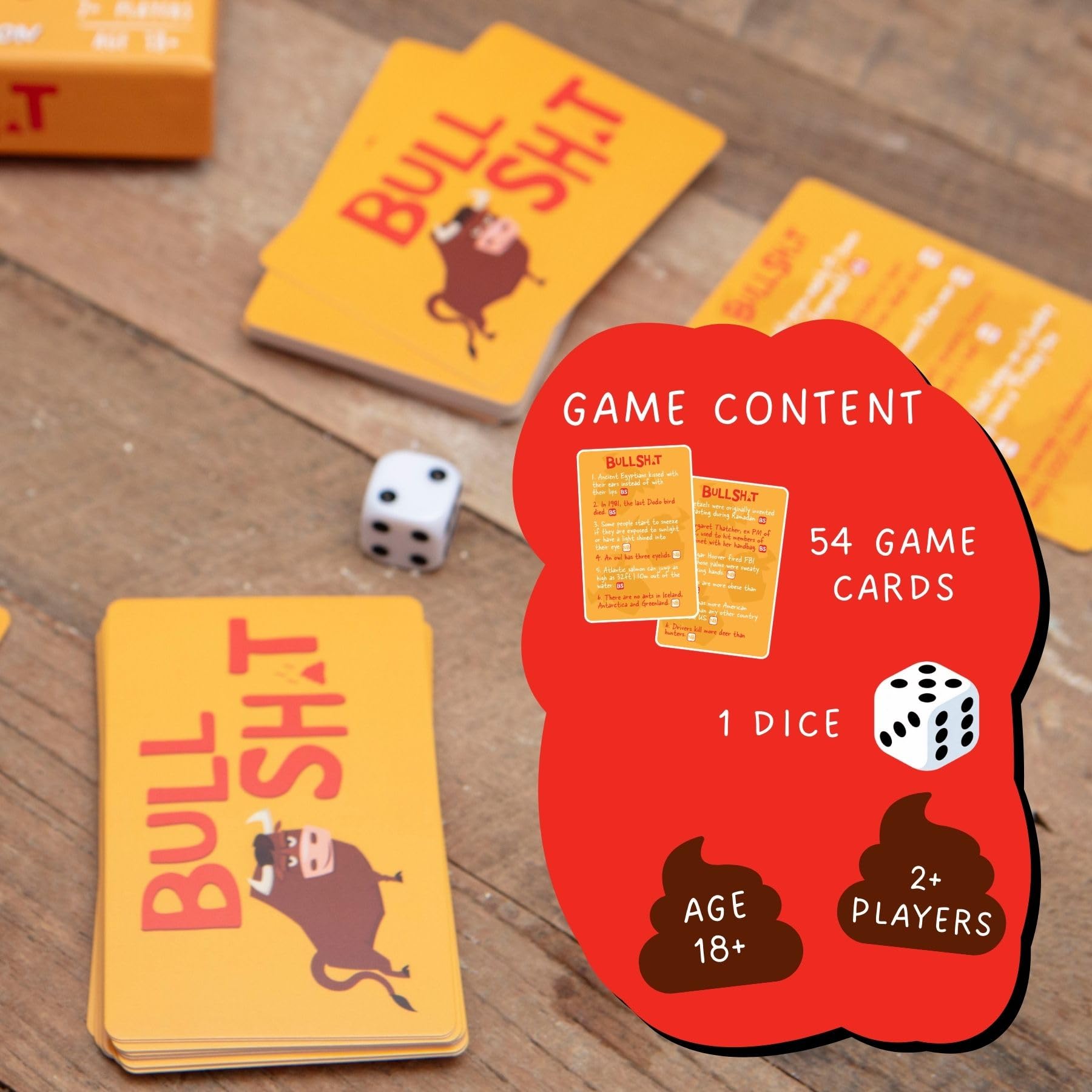 Boxer Gifts Bullsh*t Funny Drinking Game for Adults | Card Game | 2+ Players | English 6