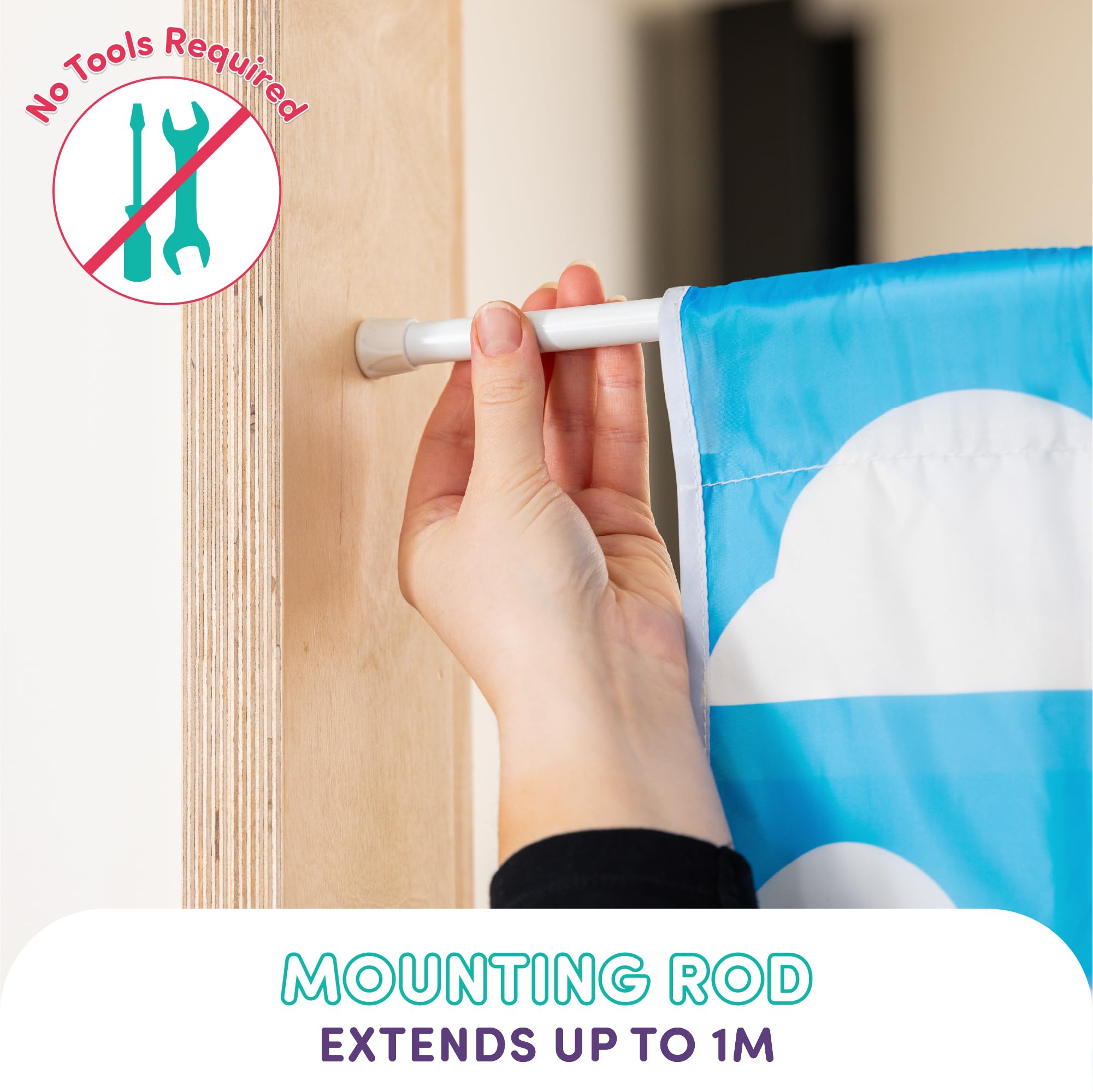 Playhouse Pop Up Play Town Hanging Doorway Toy Shop with Curtain 2