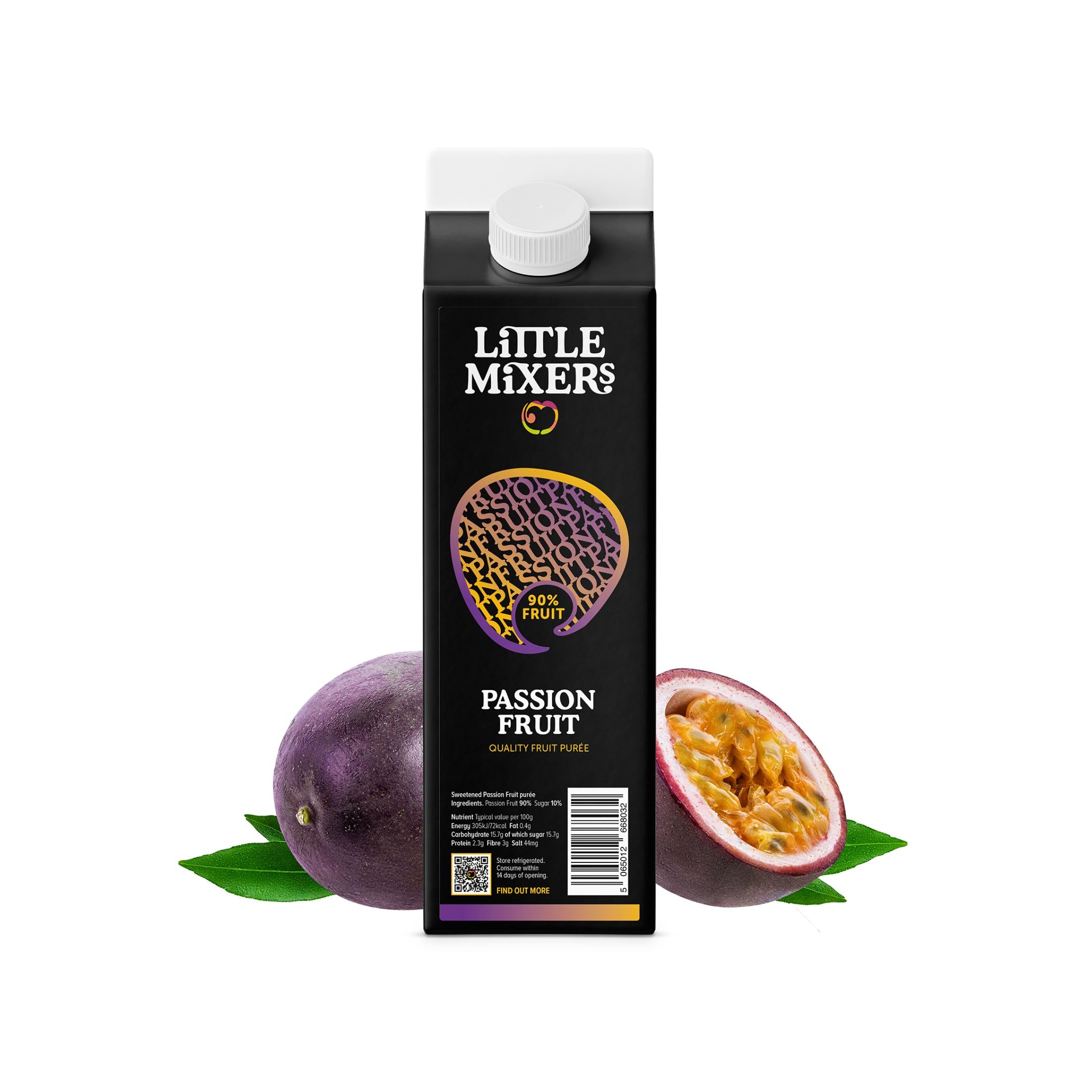 LITTLE MIXERS Passion Fruit Purée - 1L Carton | Cocktail & Dessert Mixer | Made in UK