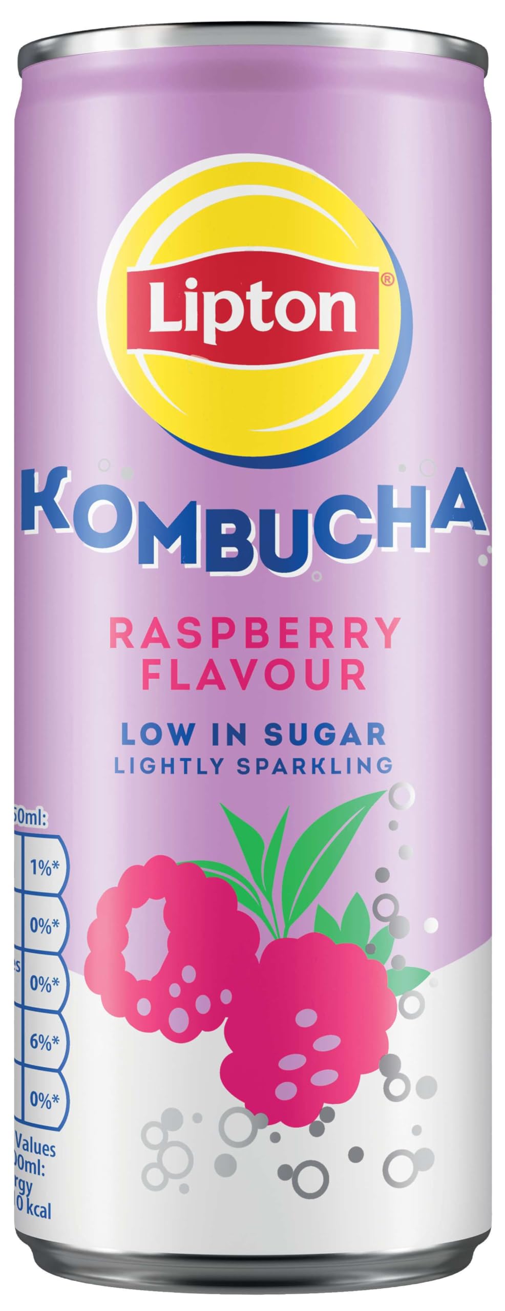 Lipton Kombucha Raspberry Flavour, 250ml (Pack of 4)