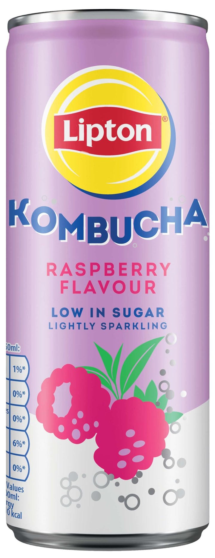 Lipton Kombucha Raspberry Flavour, 250ml (Pack of 4)