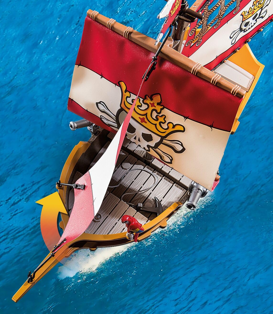 Playmobil Pirates: Small Pirate Vessel 71418 | 101 Pieces | Ages 4+ 4
