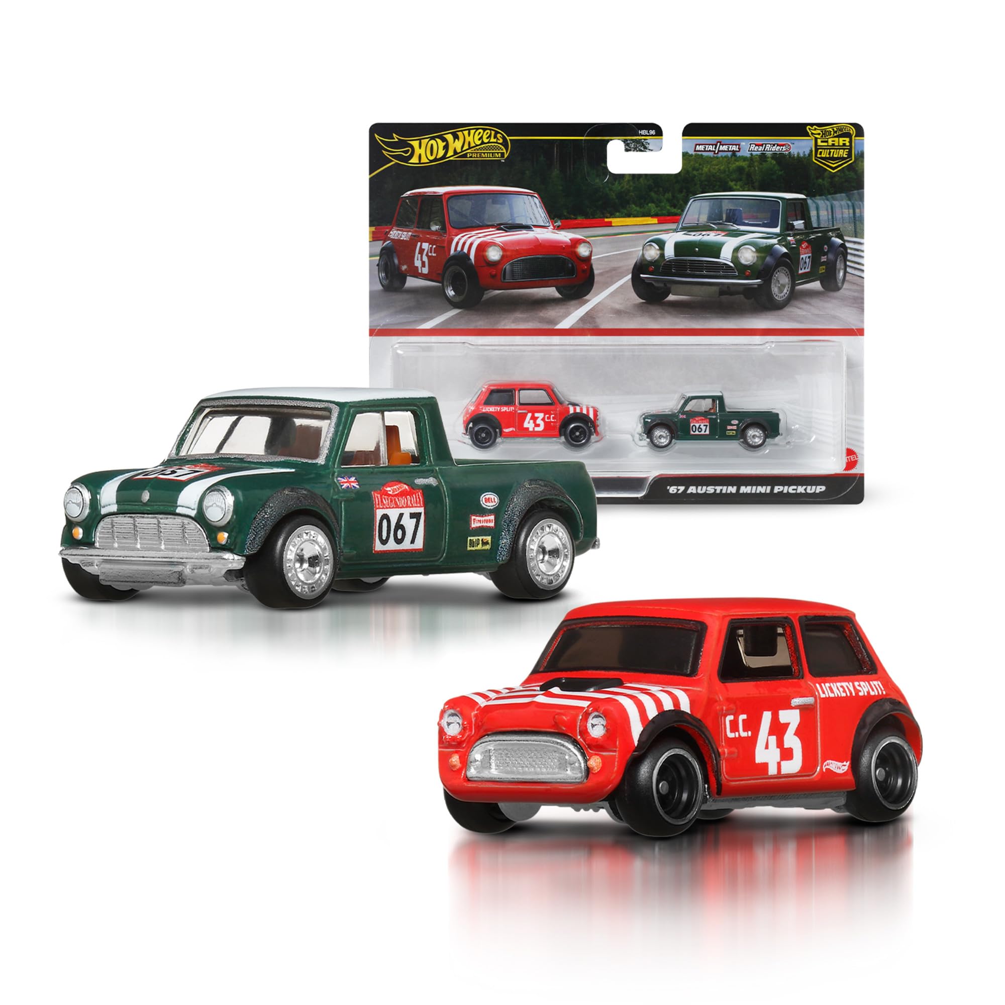 Hot Wheels Premium Morris Mini & '67 Austin Mini Pickup 2-Pack - 1:64 Scale Die-Cast Vehicles 7