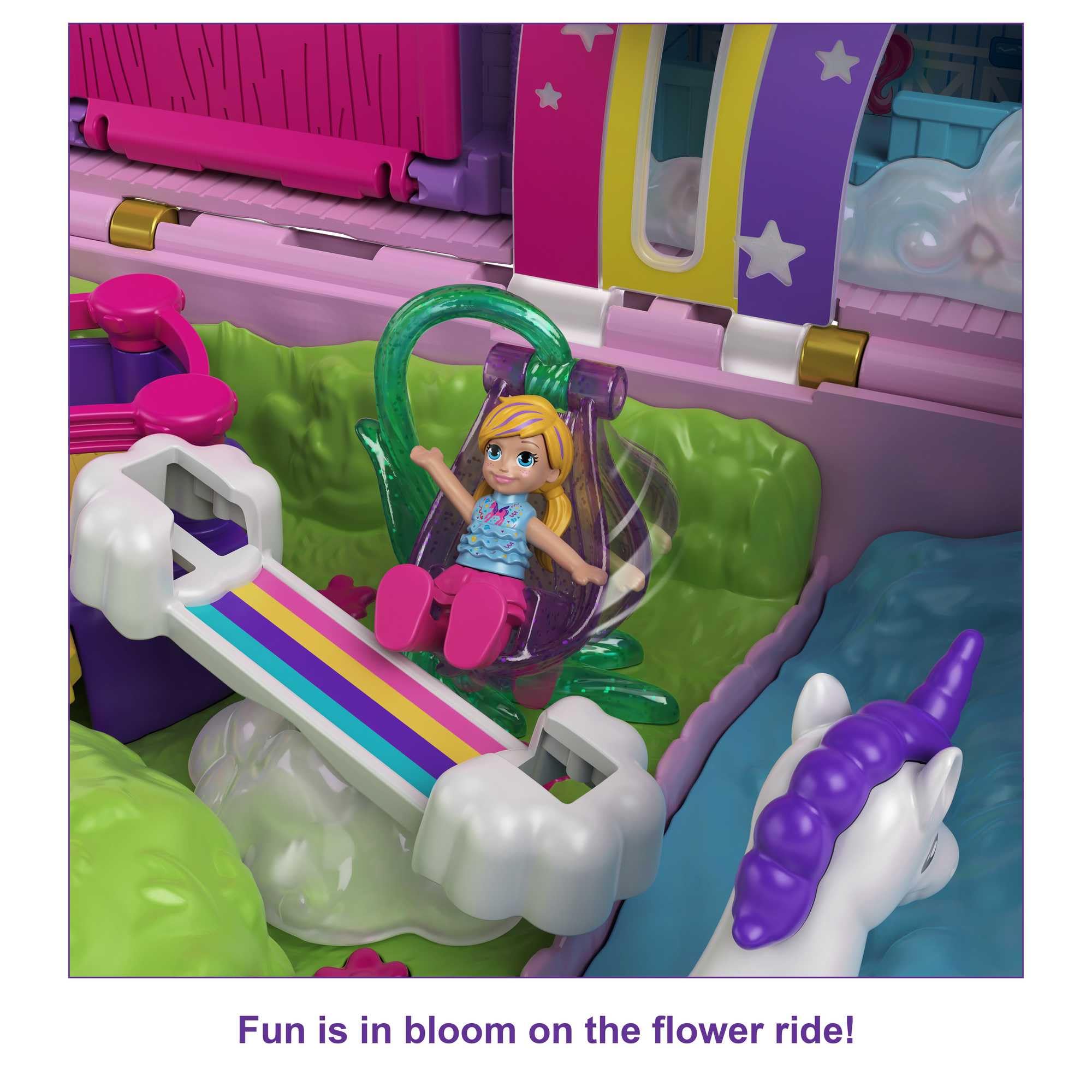 Polly Pocket Micro Unicorn Party Playset - 25 Surprises, Includes Polly & Lila Dolls | Ages 4+ 4