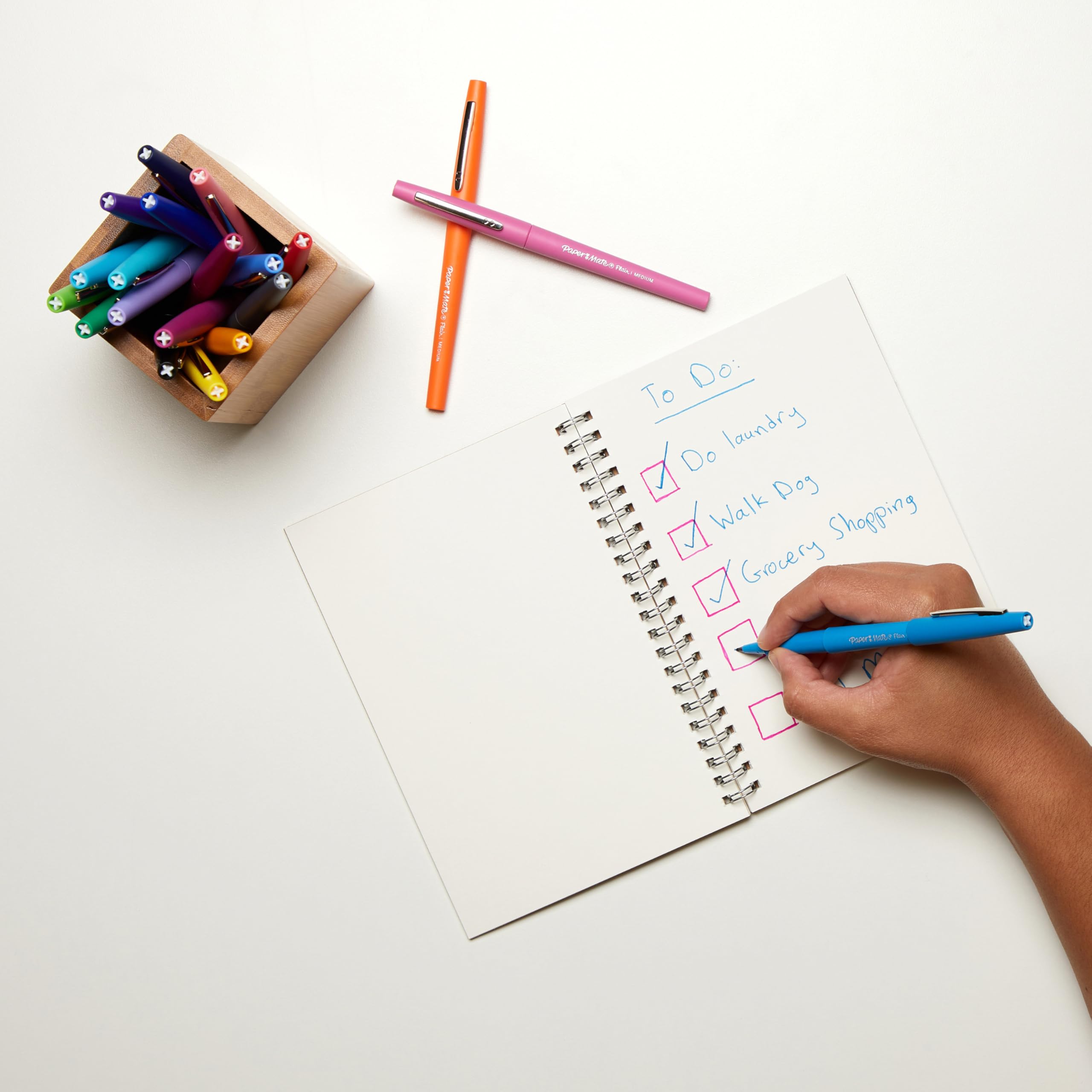 Paper Mate Flair Felt Tip Pens | Medium Point 0.7 mm | Assorted Colors | No-Bleed Ink 2