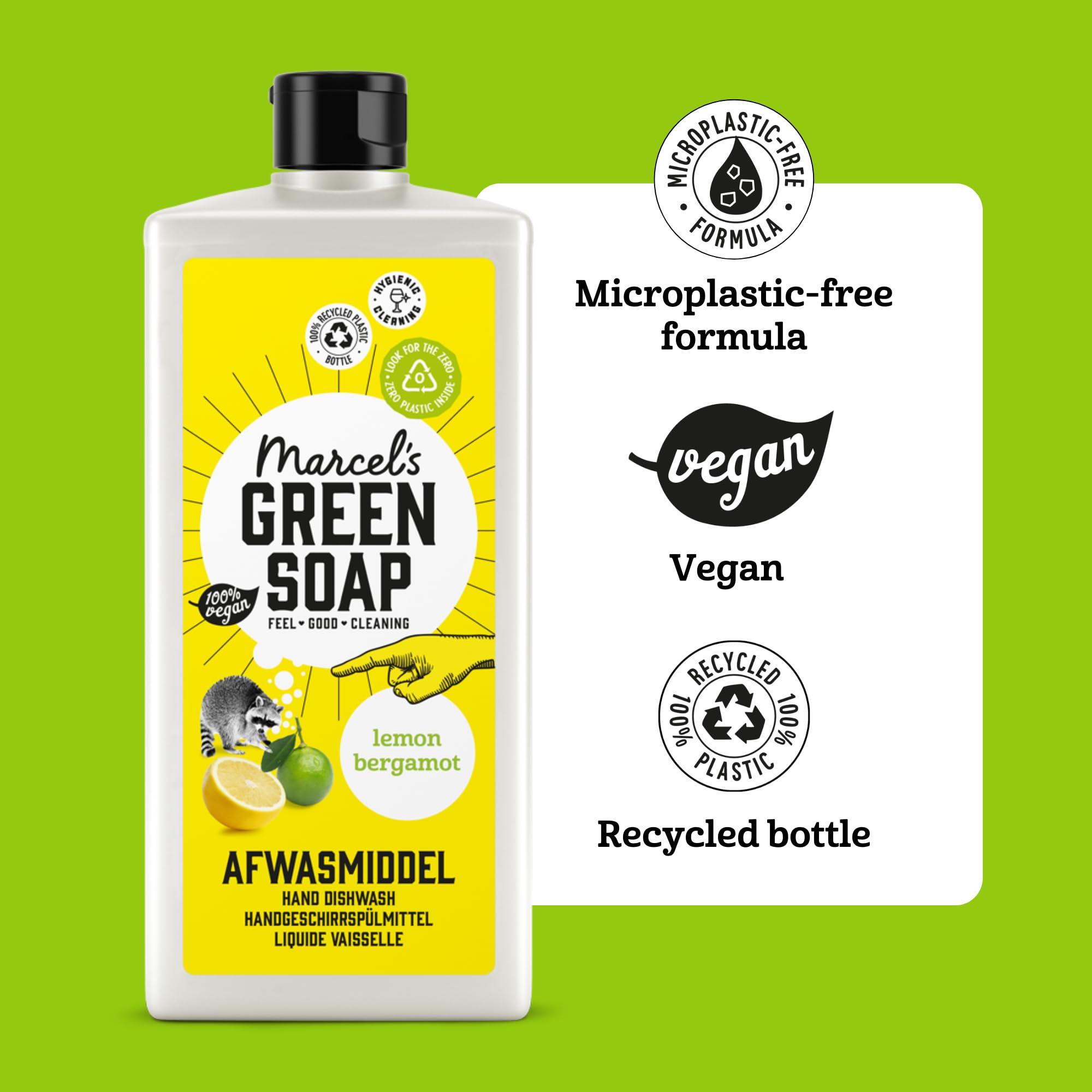 Marcel's Green Soap - Washing Up Liquid Lemon & Bergamot - Dishwashing Liquid 4