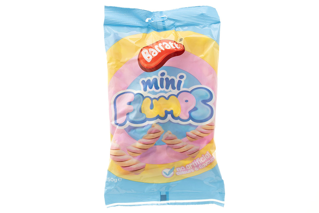 Barratt Mini Flumps 150g - Vanilla Fluffy Marshmallow Twist Sweets