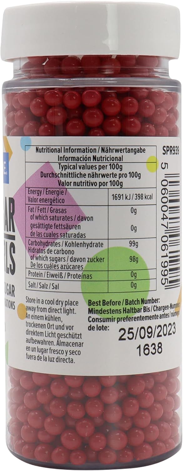 PME Sugar Pearls - Red 100 g