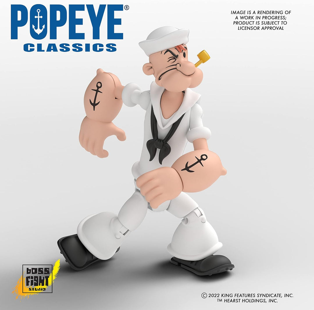 Boss Fight Studio - Popeye Classics Wv 2 - Popeye White Sailor Suit 1/12 Scale A