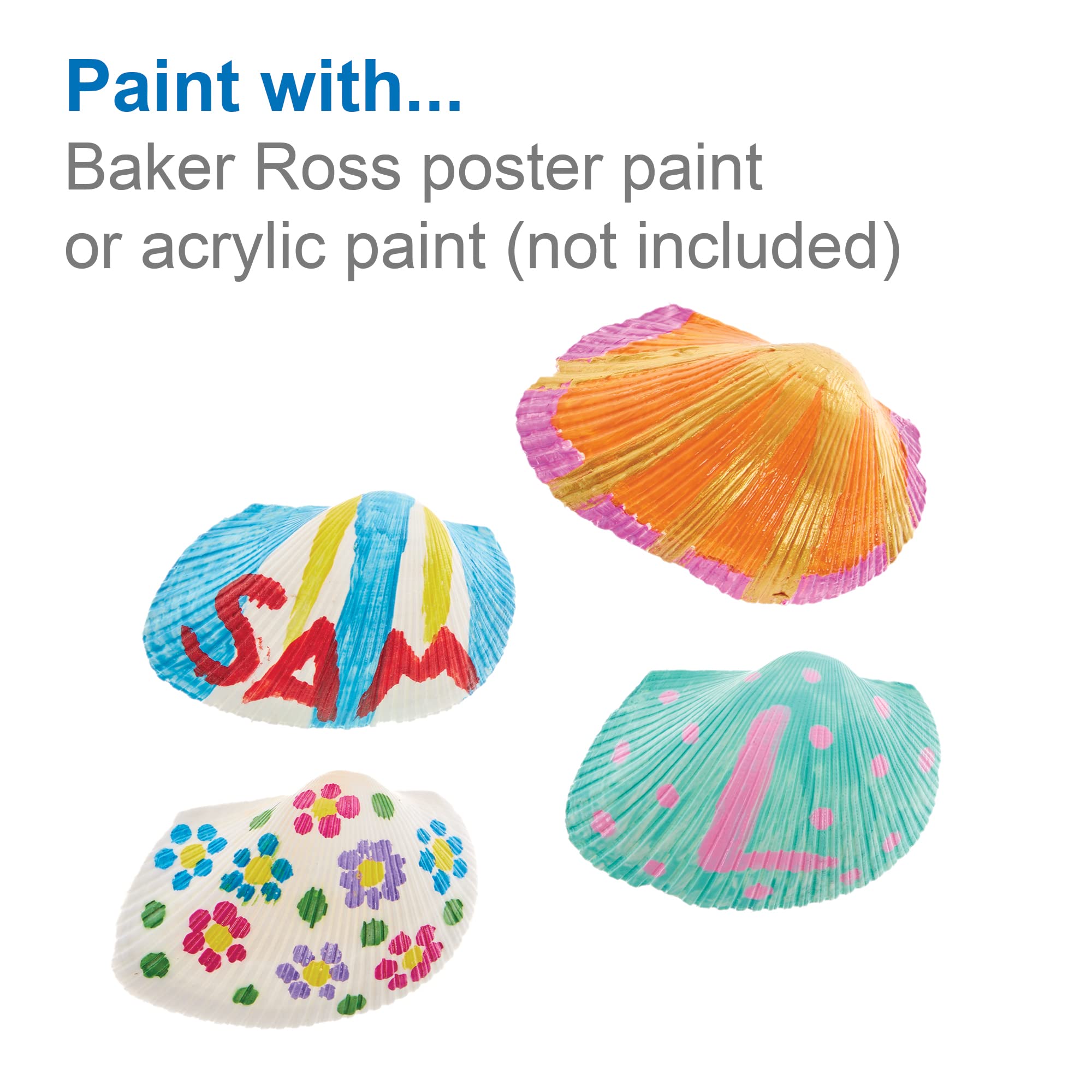Baker Ross Natural Seaside Beach Scalloped Shells - Pack of 30 | Approx. 16mm Wide 5