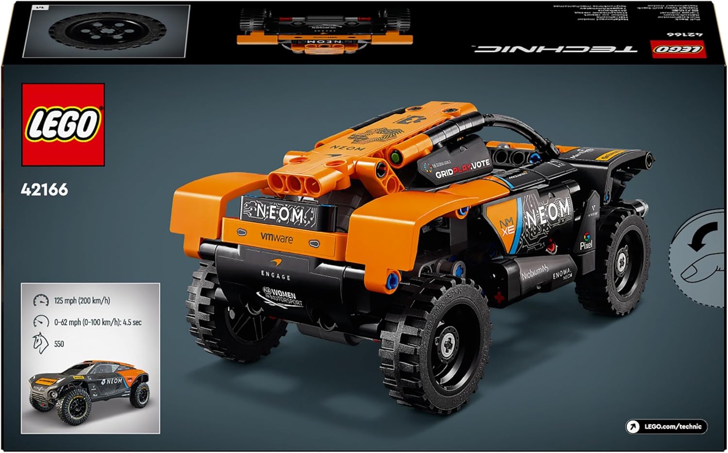 LEGO Technic NEOM McLaren Extreme E Race Car Toy - Pull-Back Action Vehicle for Kids 7+ 2
