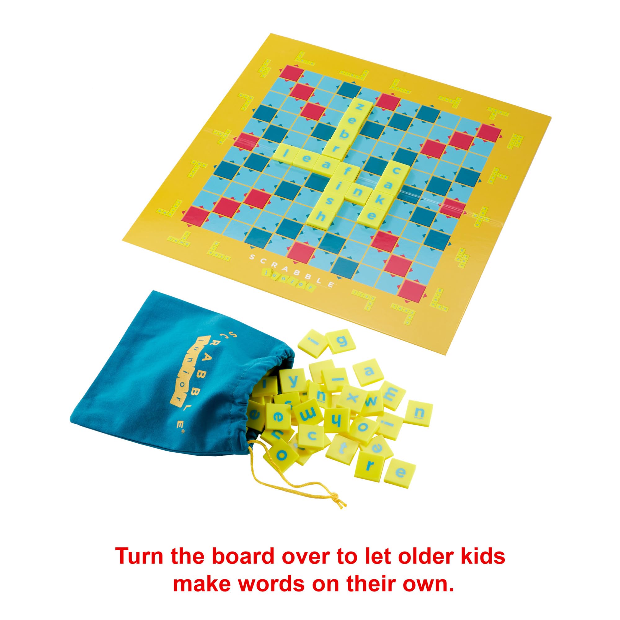 Mattel Games Scrabble Junior Board Game - 2-in-1 Play for Ages 5+ | Multicolor Plastic 4