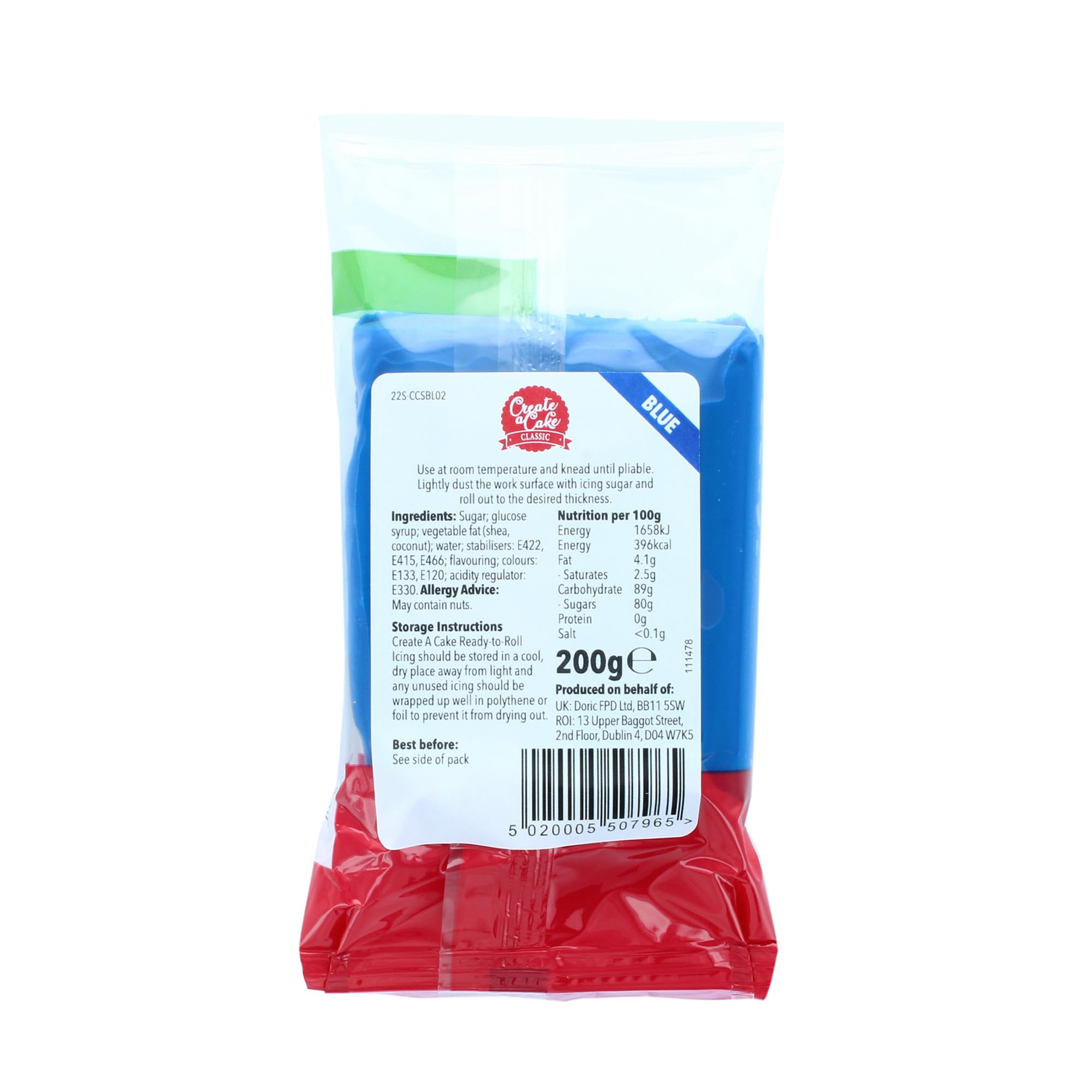 Create A Cake Ready To Roll Icing - Blue Fondant Sugar Paste | 200g | Palm Free 5
